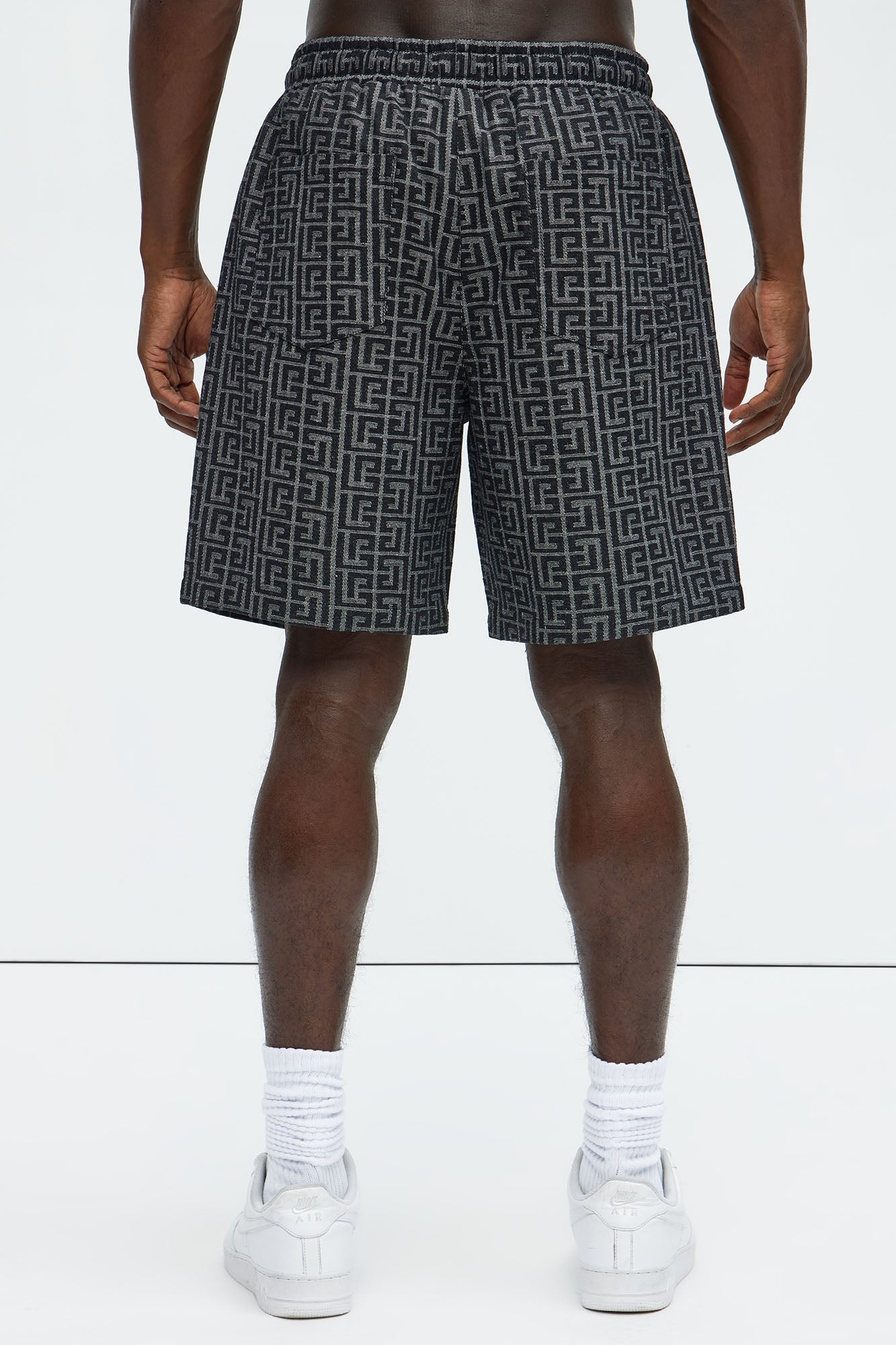 Fallon Jacquard Relaxed Shorts - Charcoal