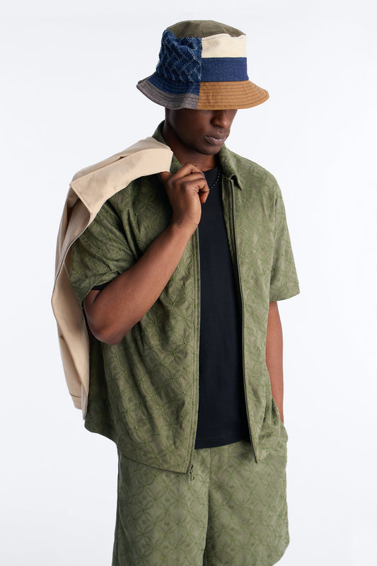 Your Island Zip Up Shirt - Green
