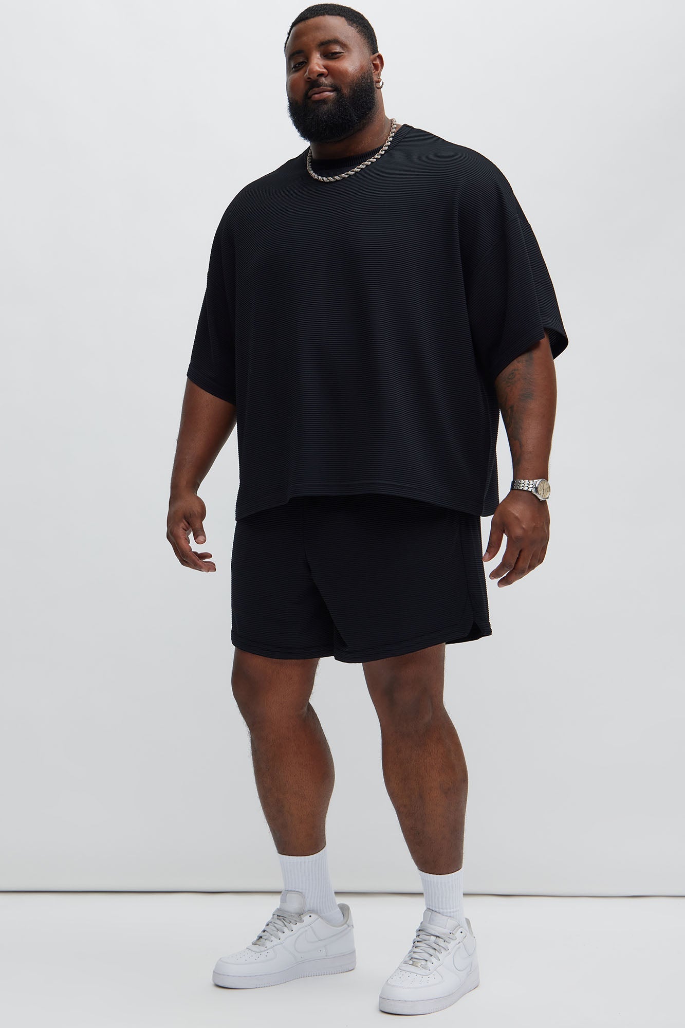 Zyler Textured Shorts - Black
