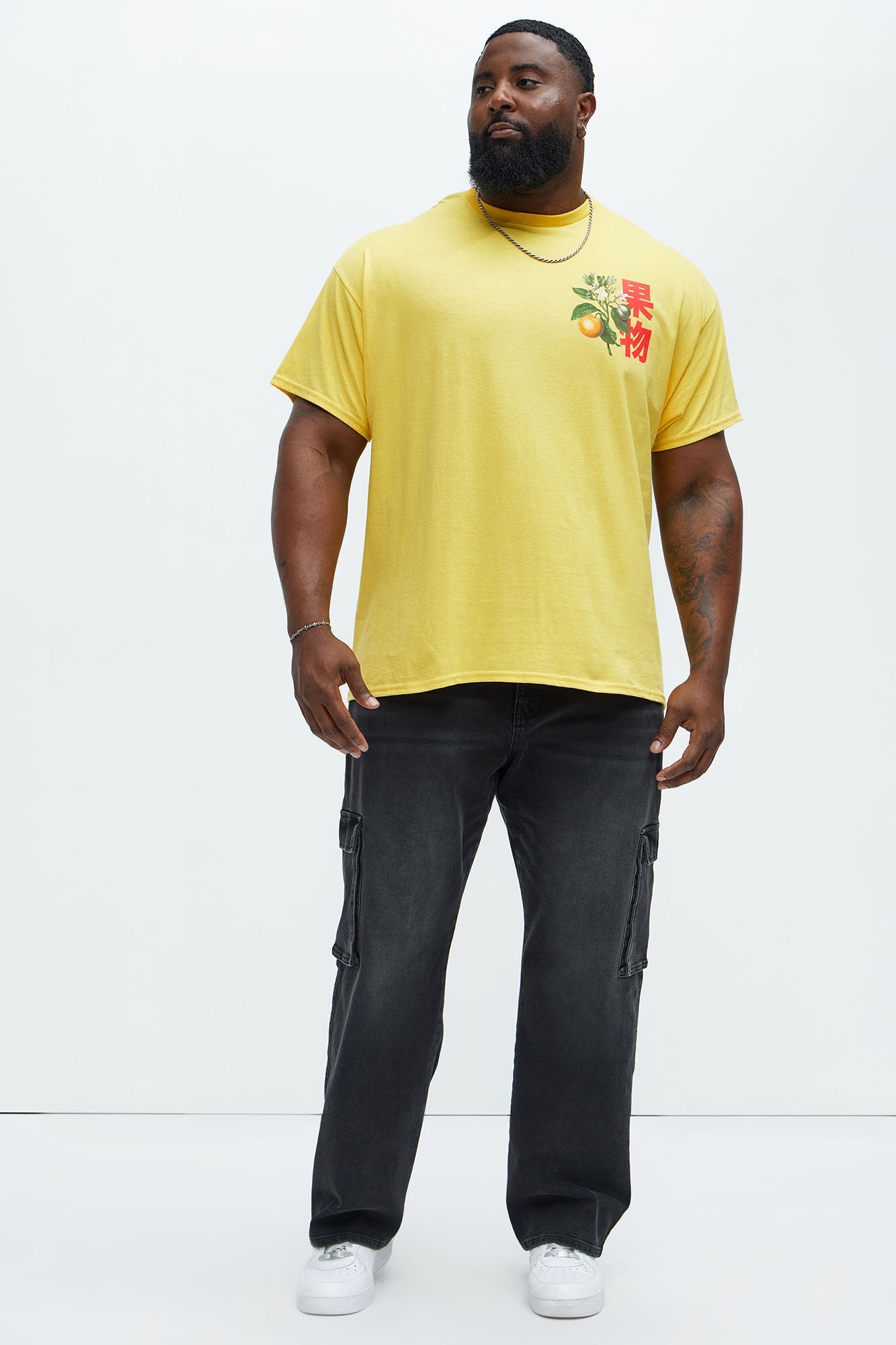 Classic Straight Cargo Jeans - Black Wash
