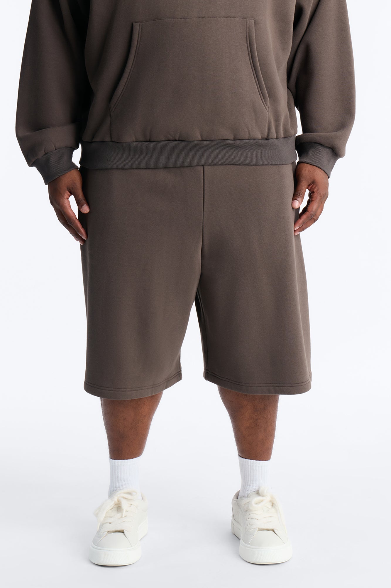Baggy Bandana Scarf Duo Sweatshort - Brown