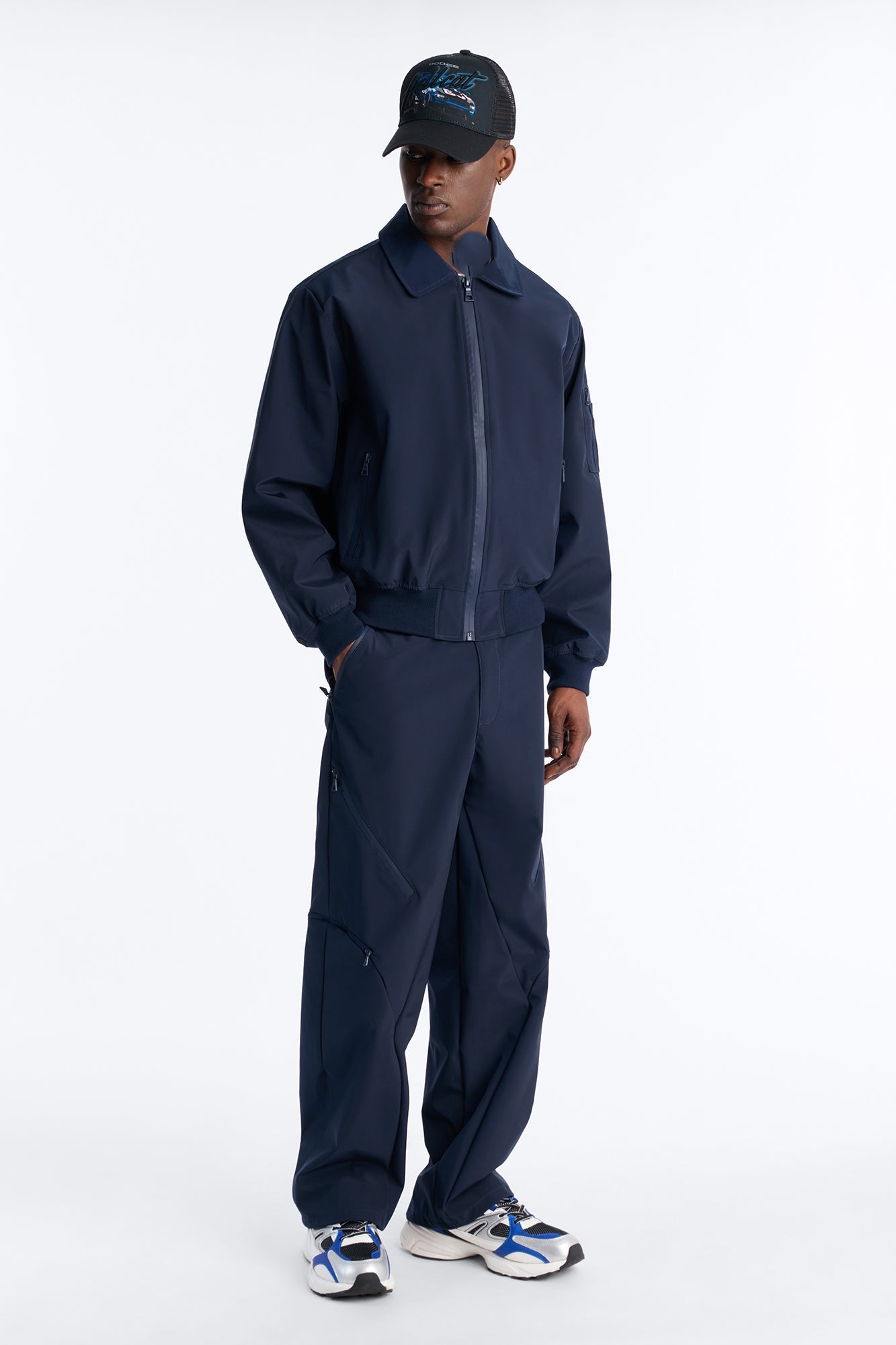 Baggy Liberty Zip Pant - Navy
