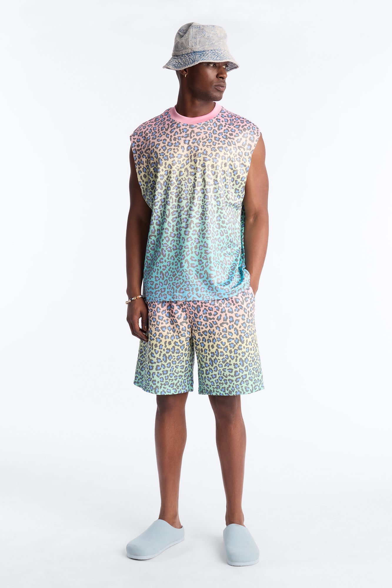Electric Rave Leopard Relaxed Short - Multi Color
