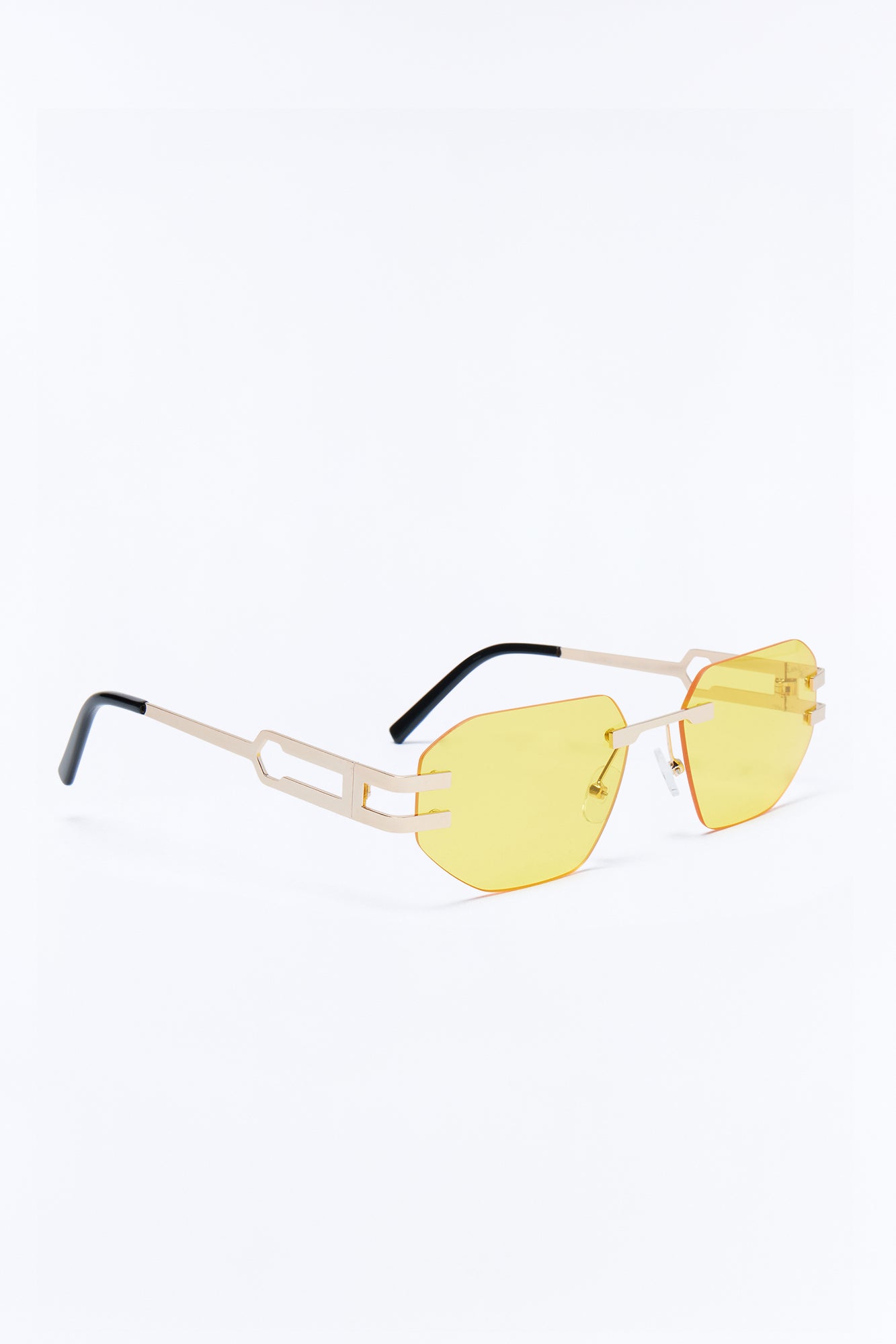 Statement Angular Sunglasses - Yellow