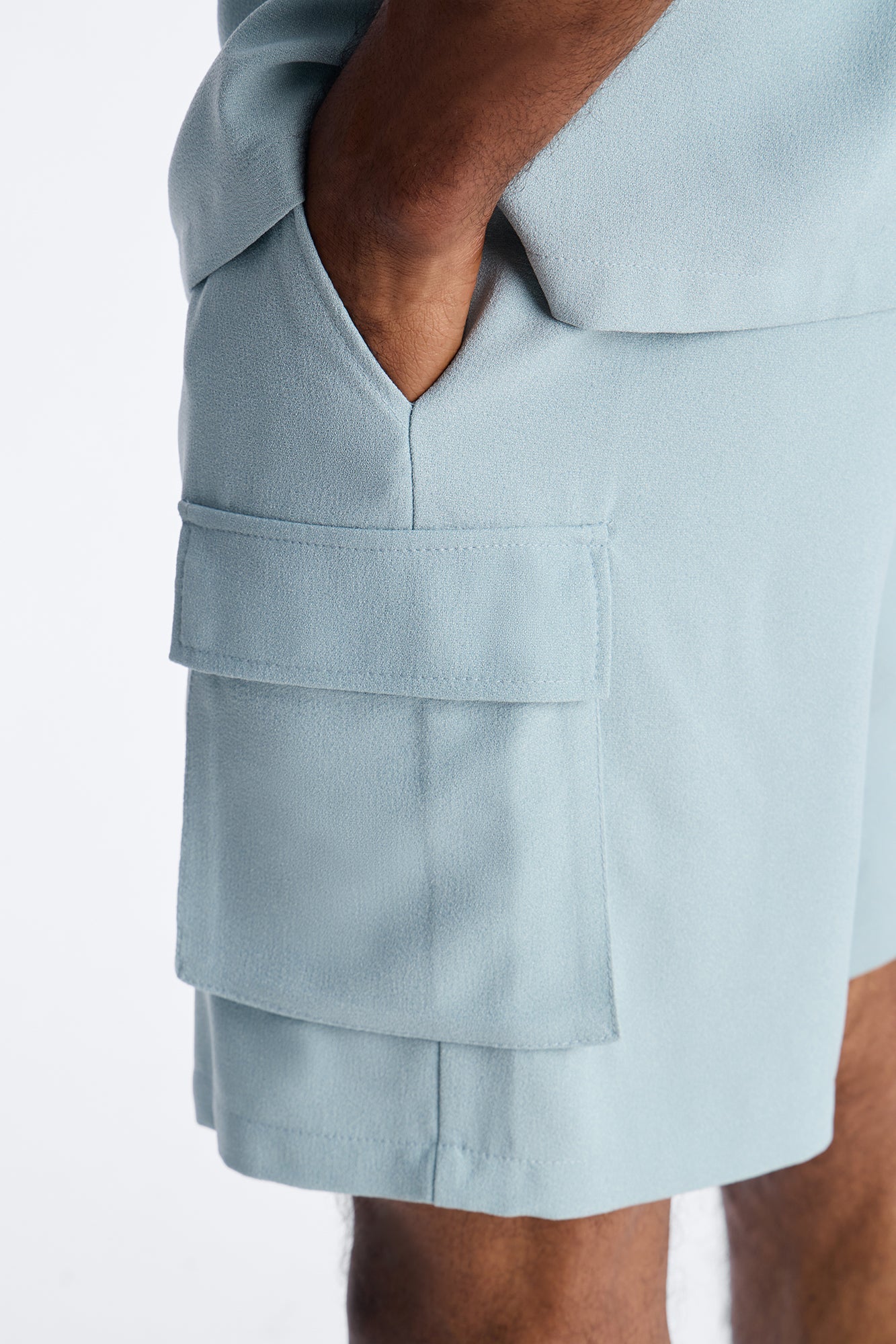 Golden Hour Relaxed Cargo Short - Slate Grey