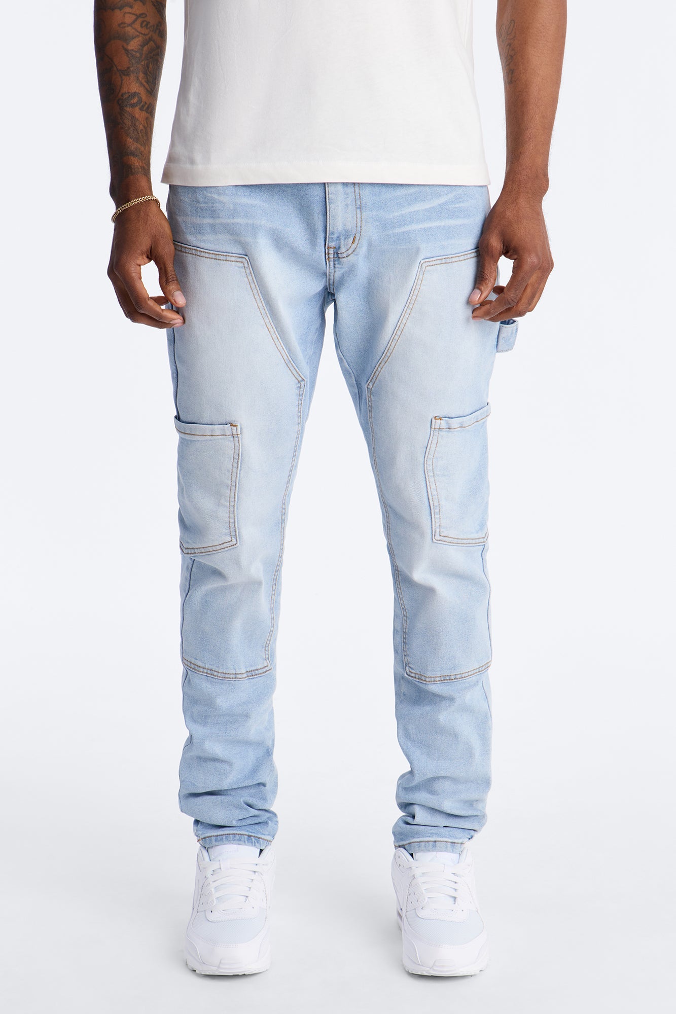 Studio Carpenter Stacked Skinny Jean - Light Wash