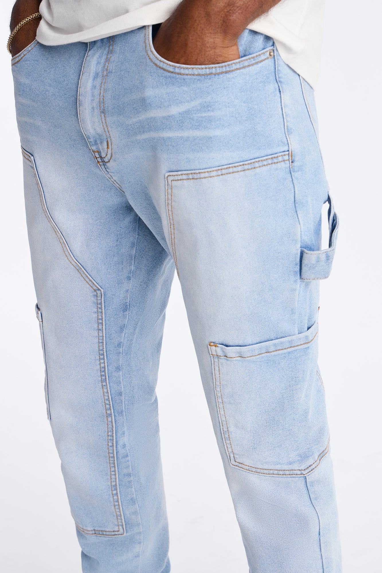 Studio Carpenter Stacked Skinny Jean - Light Wash