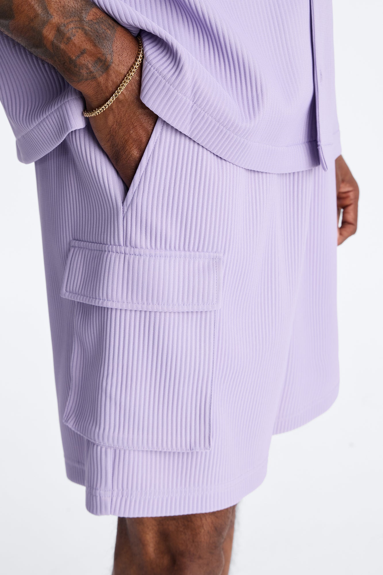 Show Up Relaxed Cargo Short - Lavender