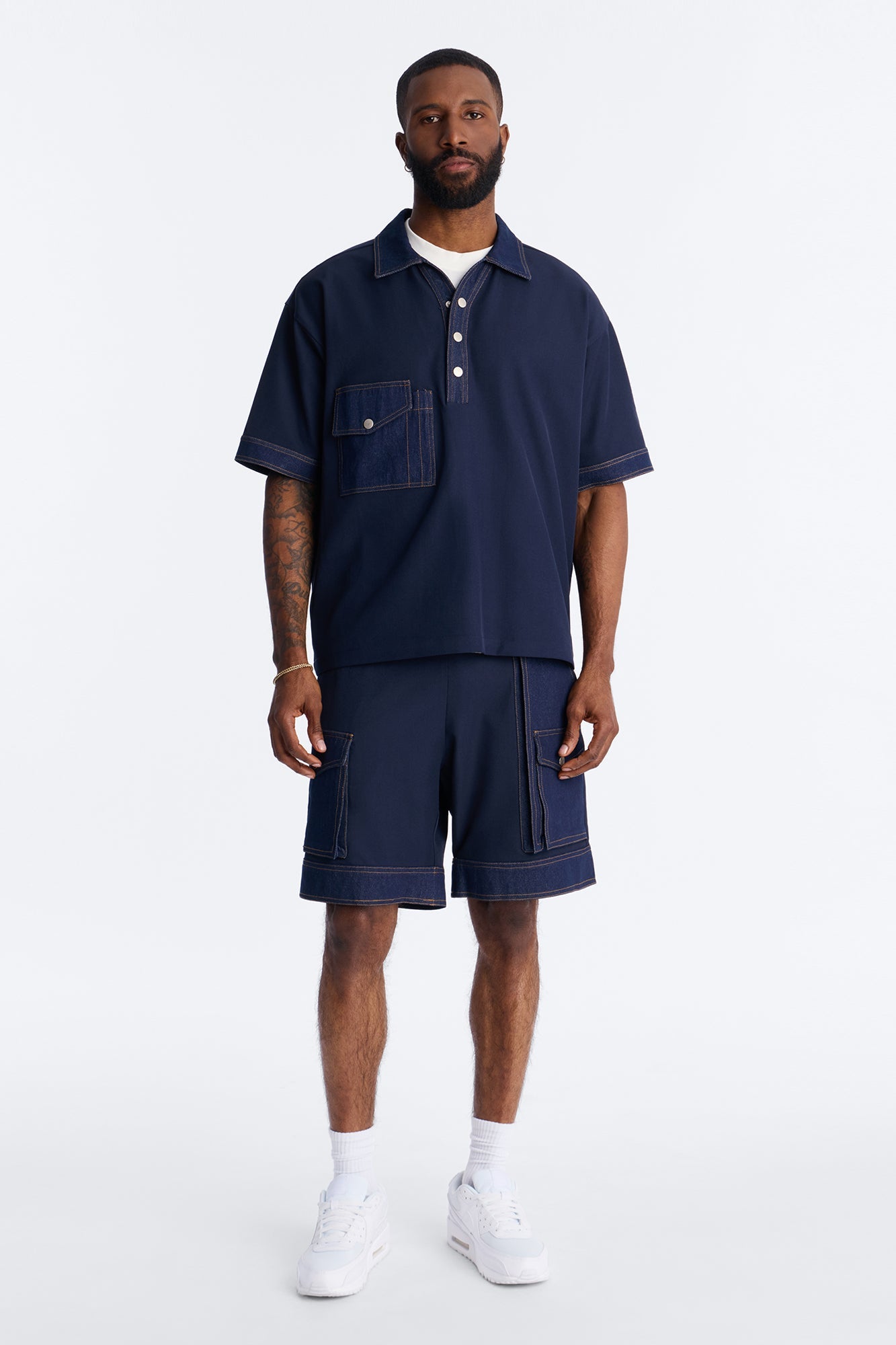 Relaxed Blueprint Cargo Short - Indigo