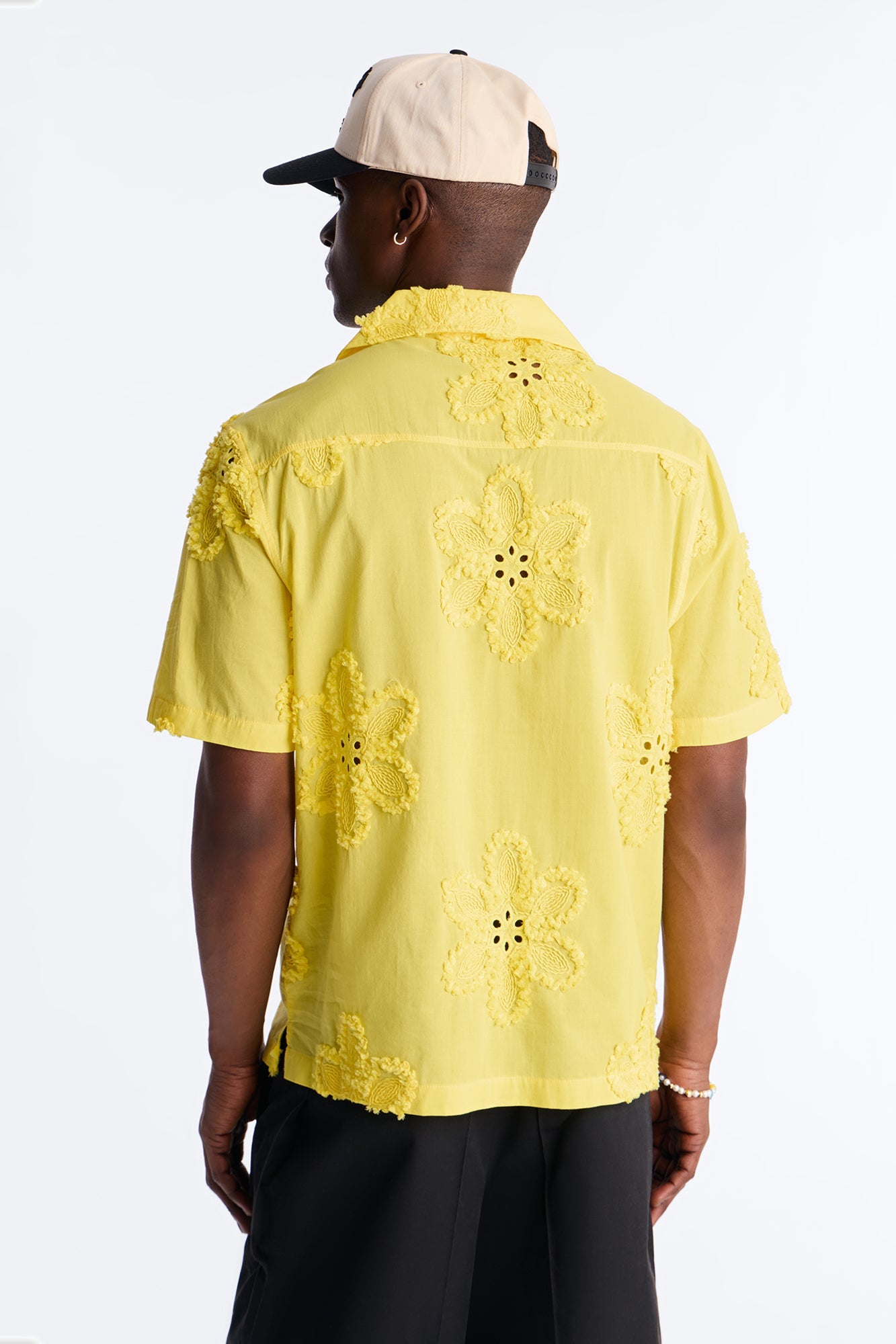 Dusty Bloom Cuban Collar Shirt - Mustard