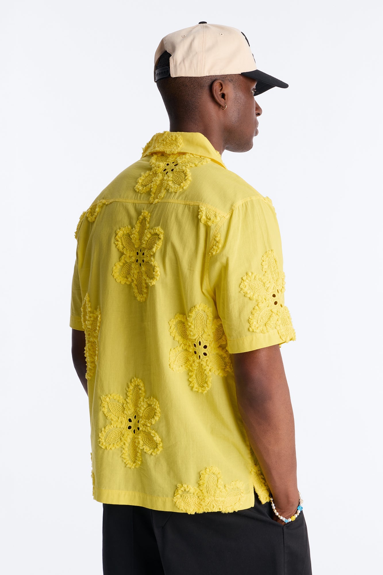 Dusty Bloom Cuban Collar Shirt - Mustard