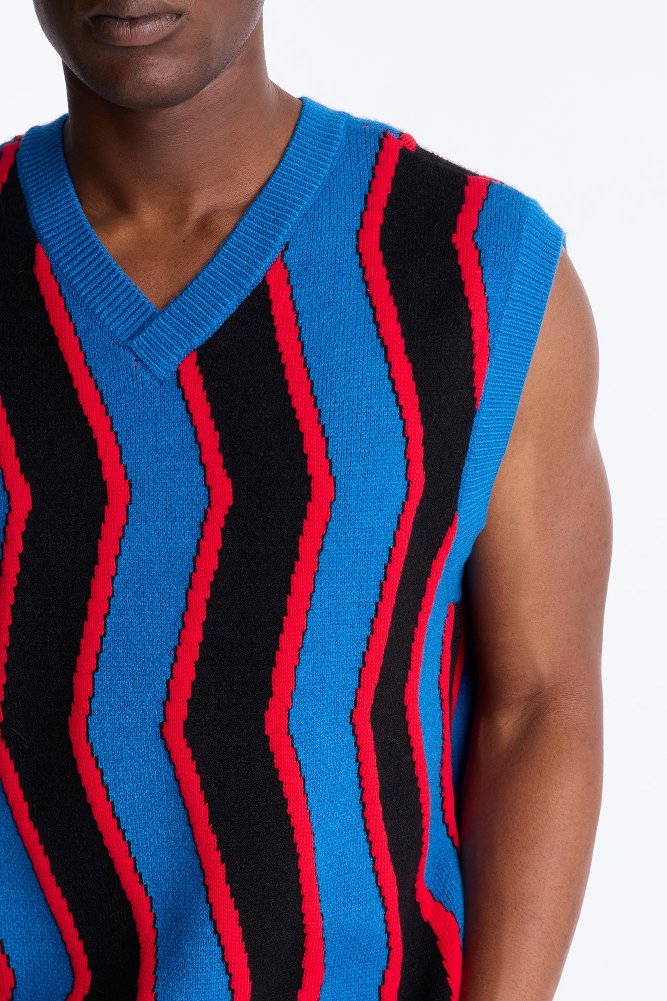 After Midnight Flame Sweater Vest - Blue