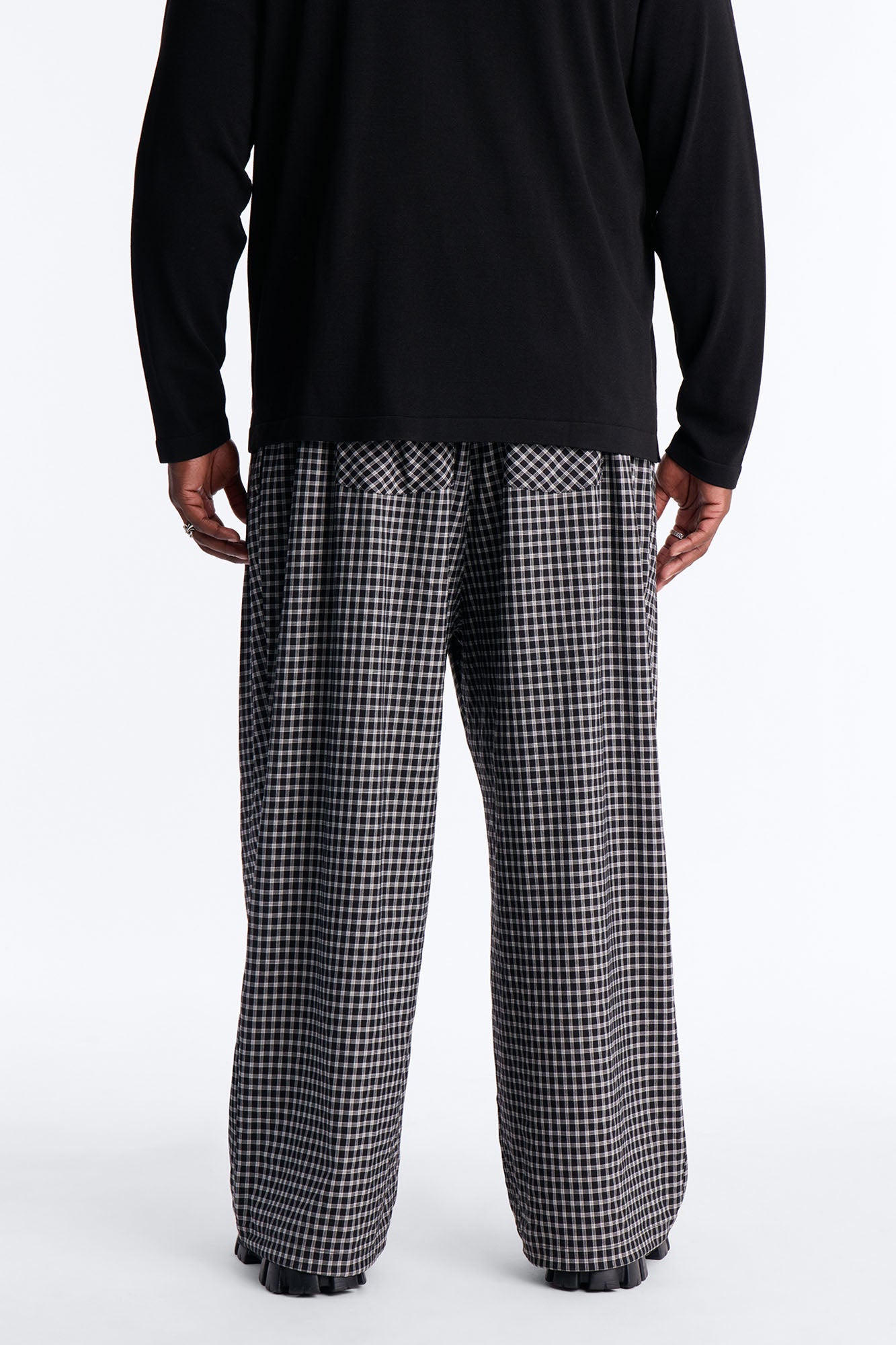 Wide Leg Pleated Downtown London Trouser - Black