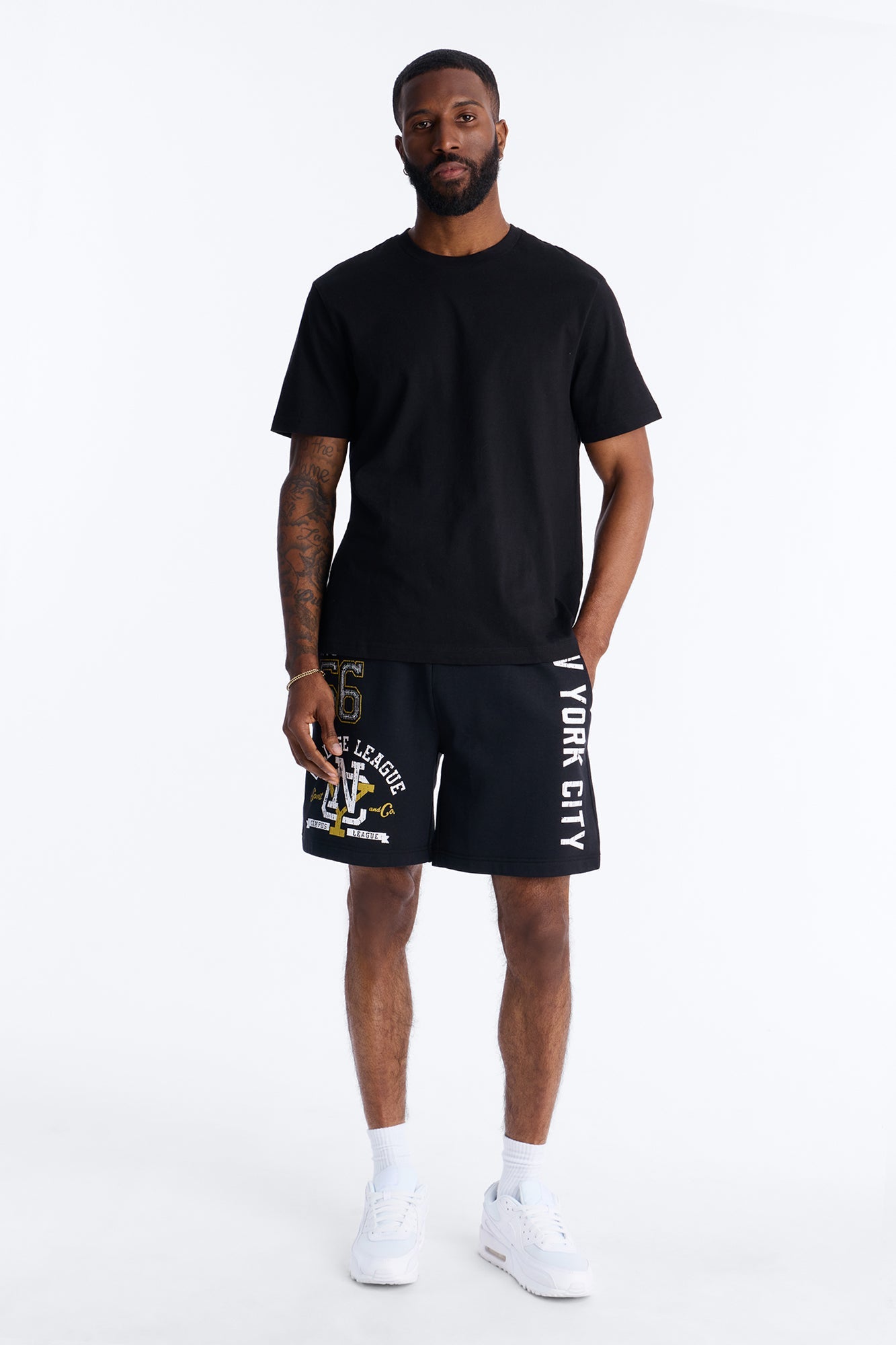 NYC College League Sweatshorts - Black
