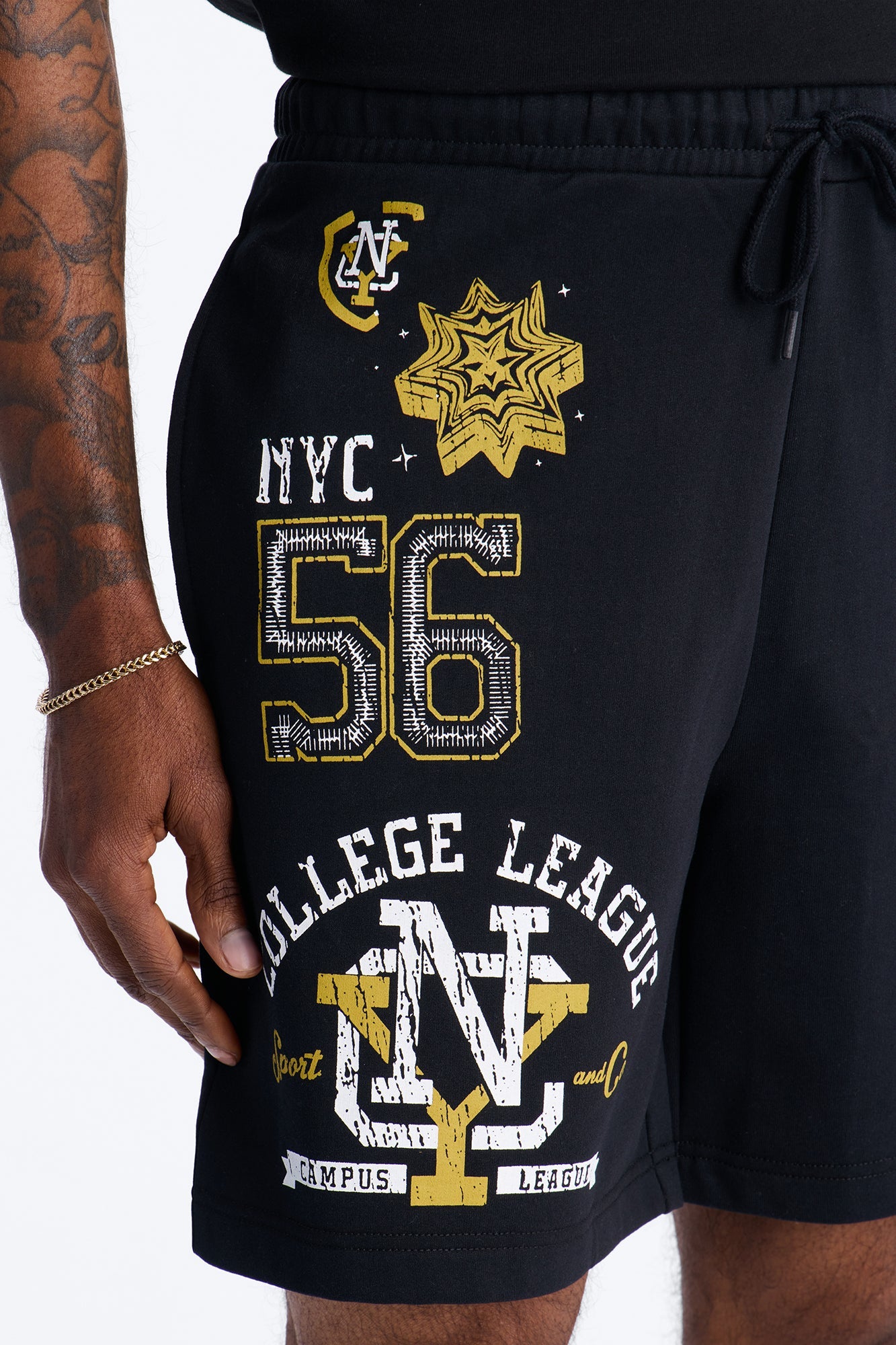 NYC College League Sweatshorts - Black