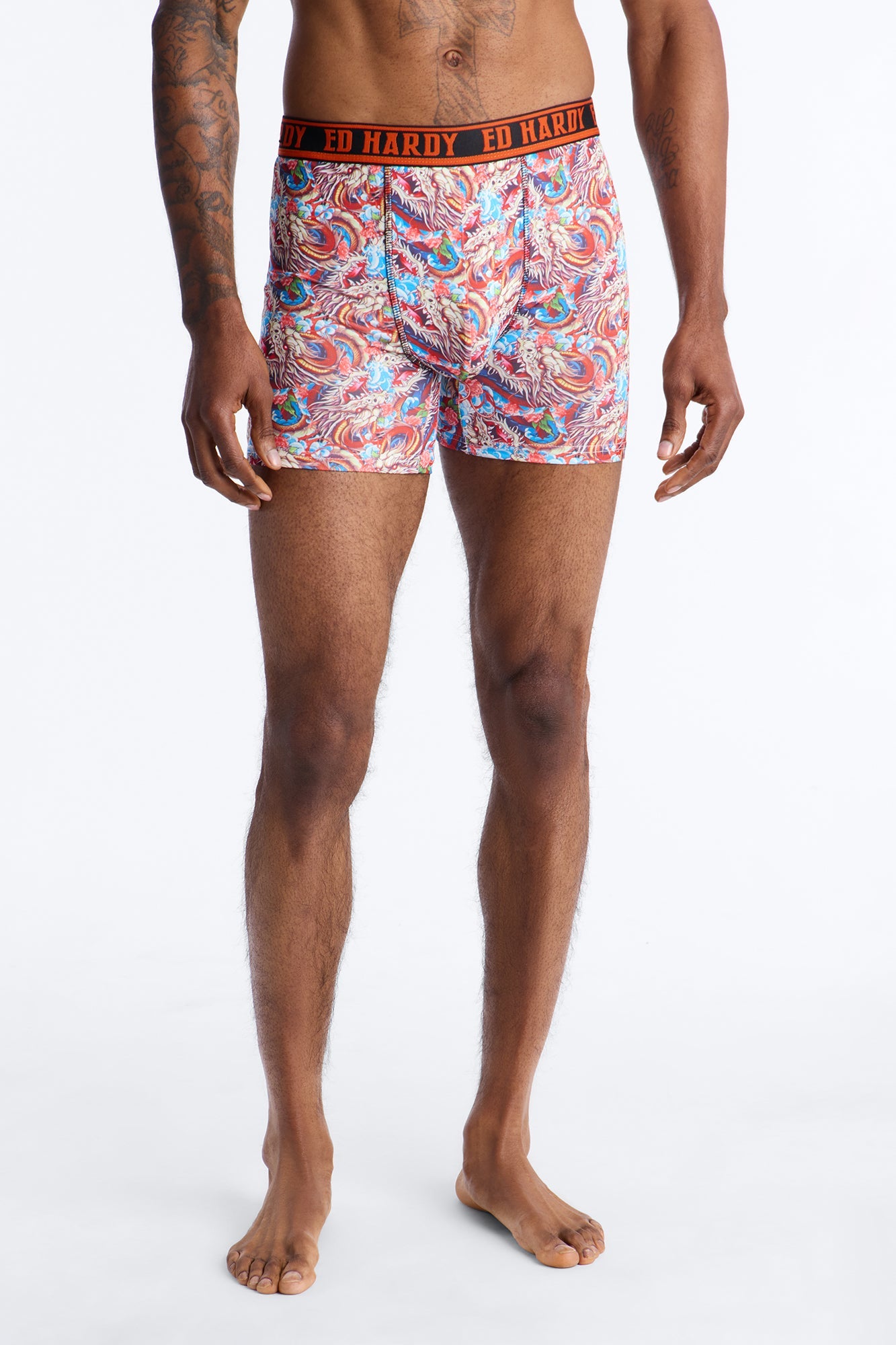 Inferno Scales Ed Hardy 2 Pack Cartoon Boxer Briefs - Multi Color