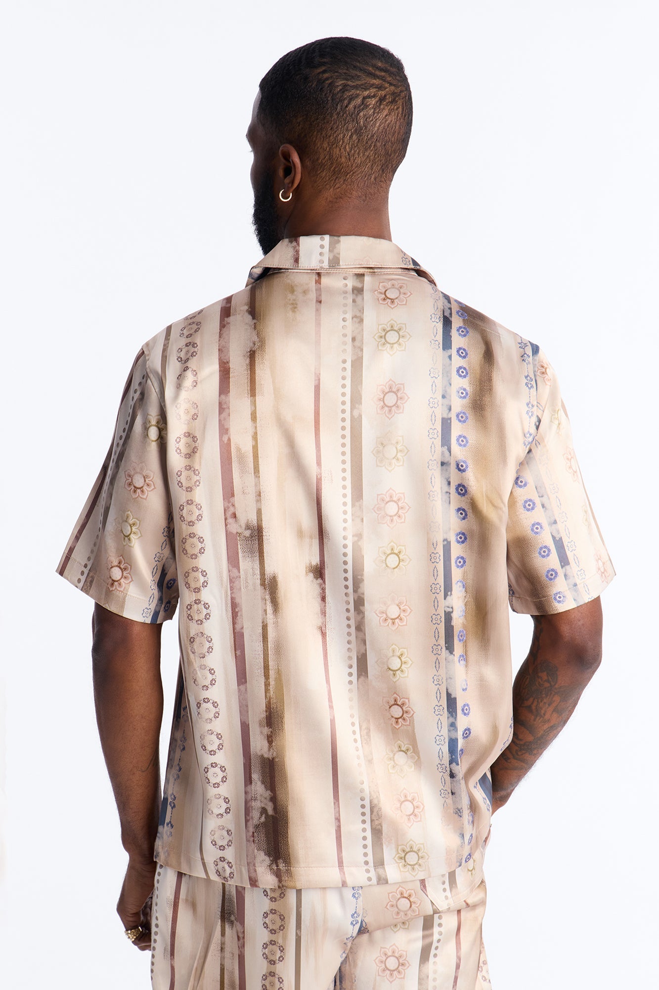 Rosewood Cuban Collar Button Up Shirt - Brown