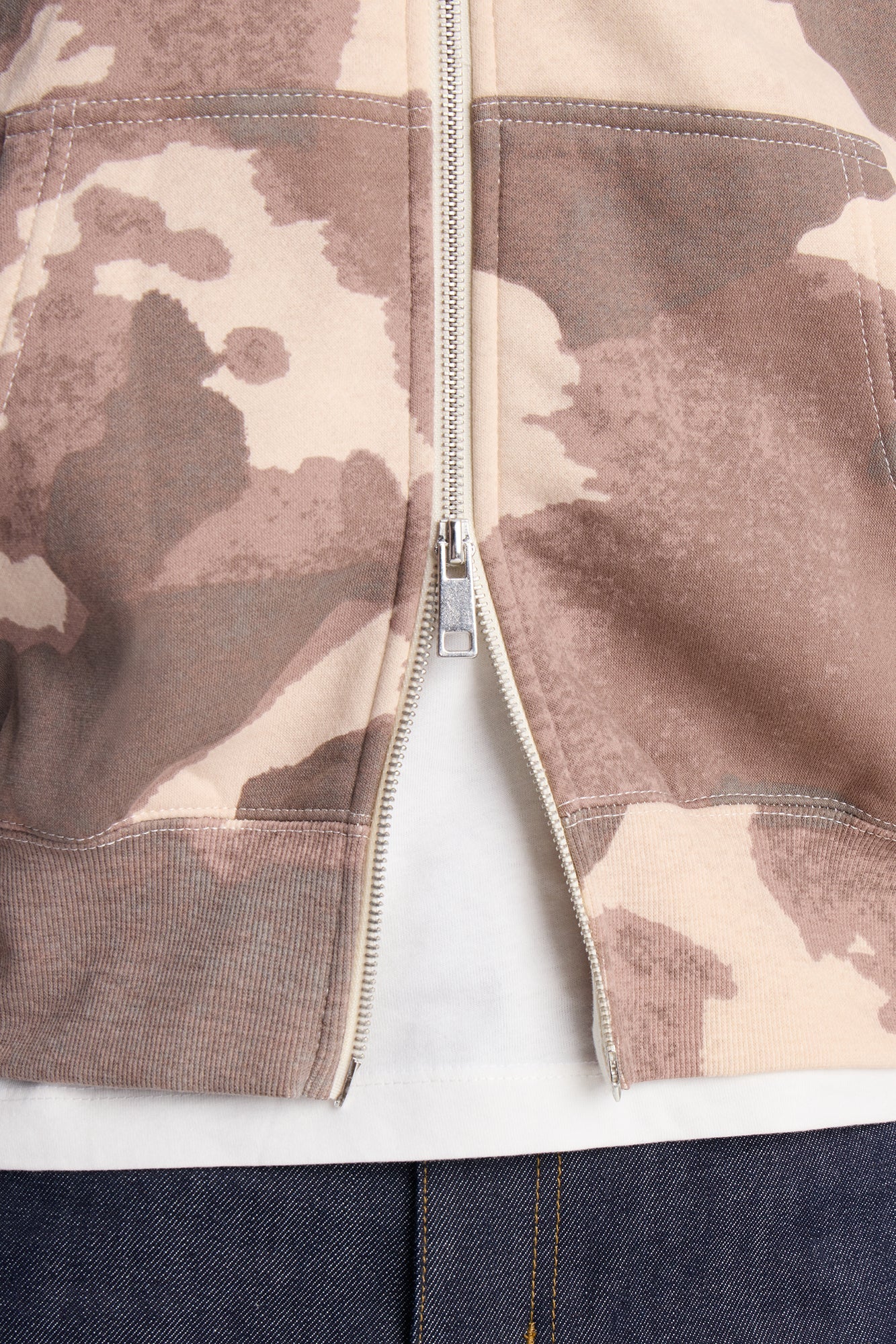 Von Dutch Western Cow Hide Zip Up Hoodie - Brown