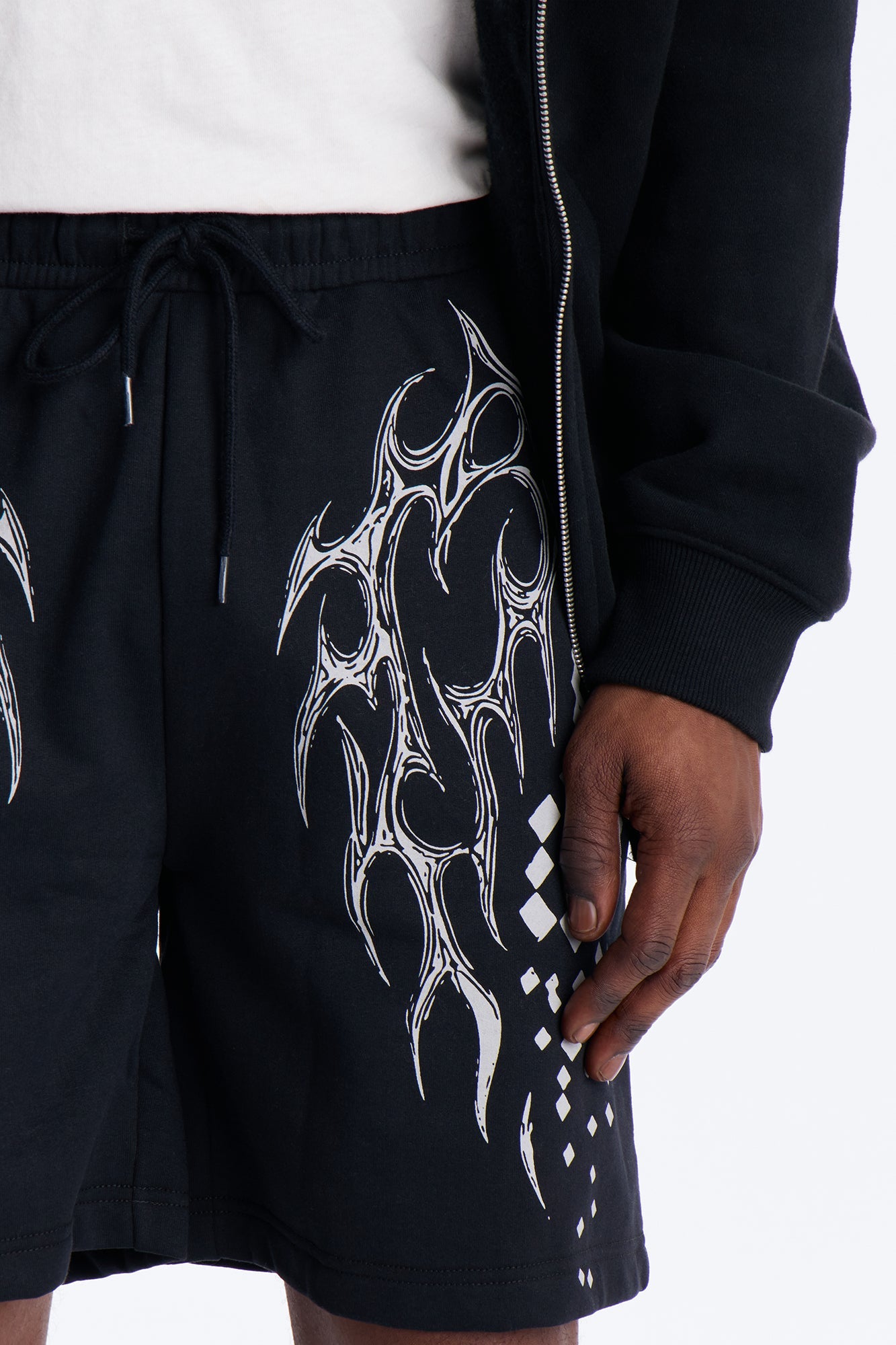 Digital Tribal Sweatshorts - Black
