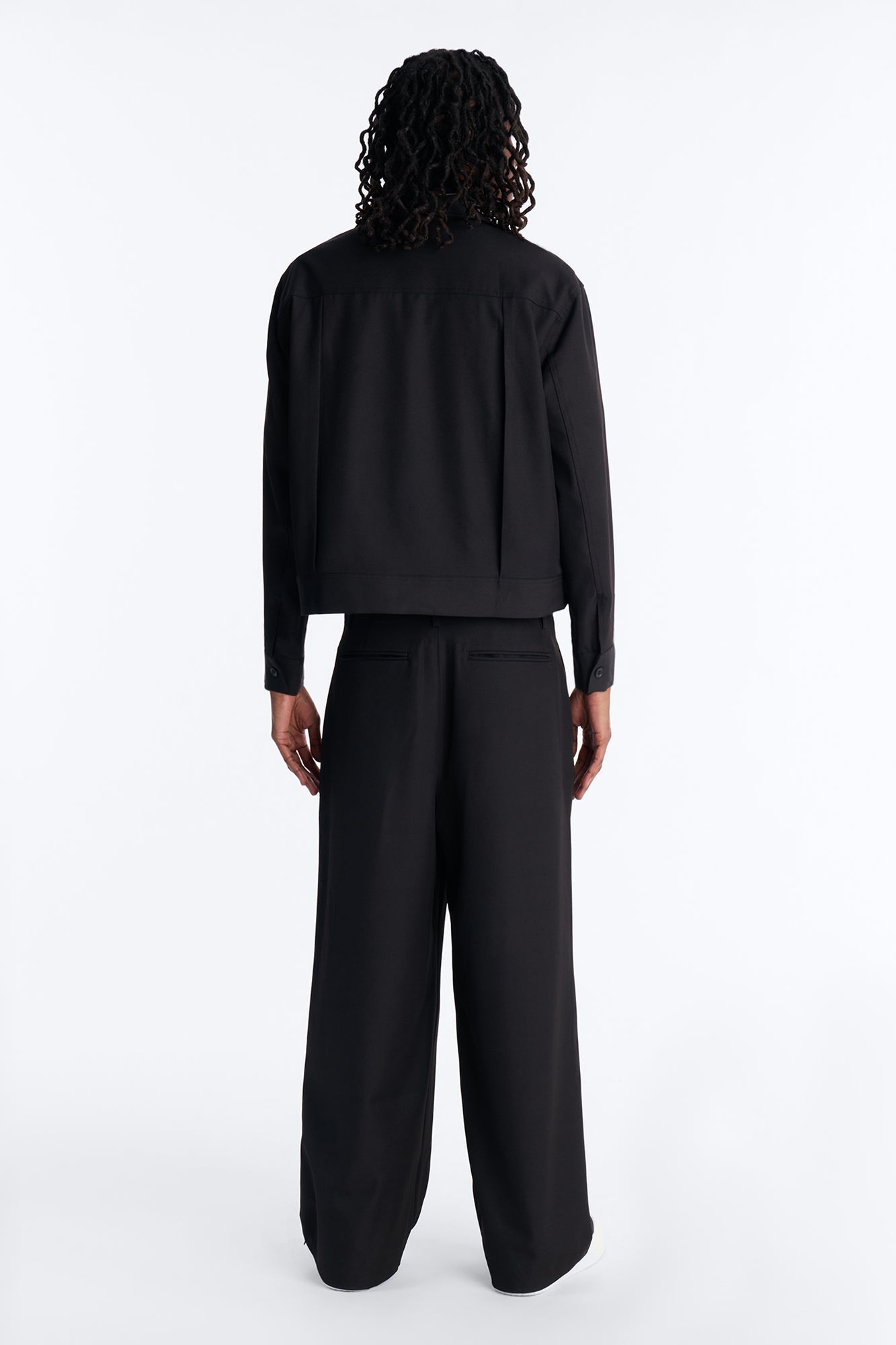 Relaxed Vertical Sync Zip Jacket - Black