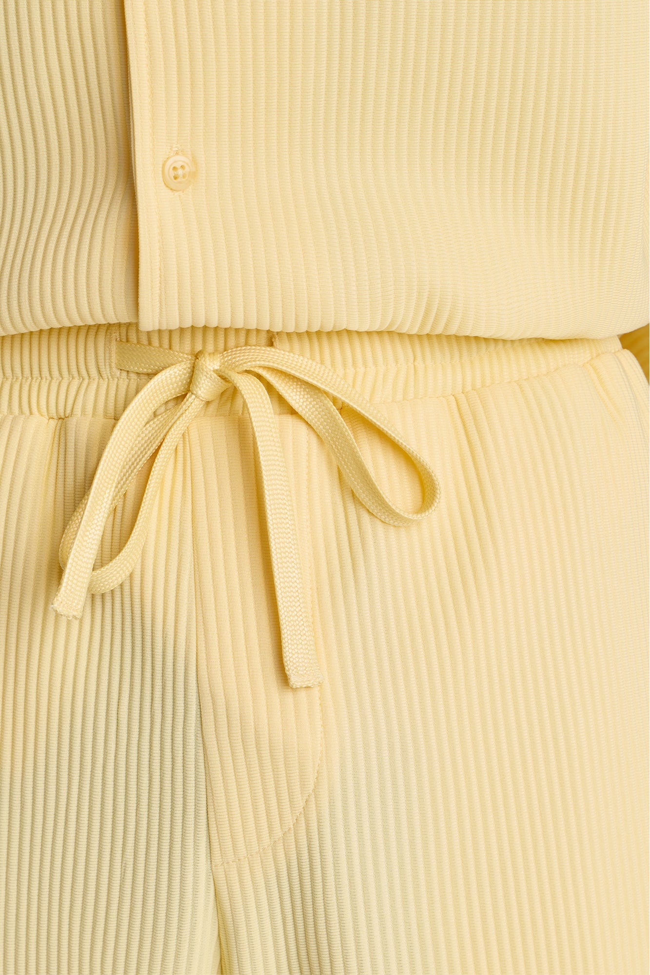 Show Up Slim Slit Pants - Butter Yellow