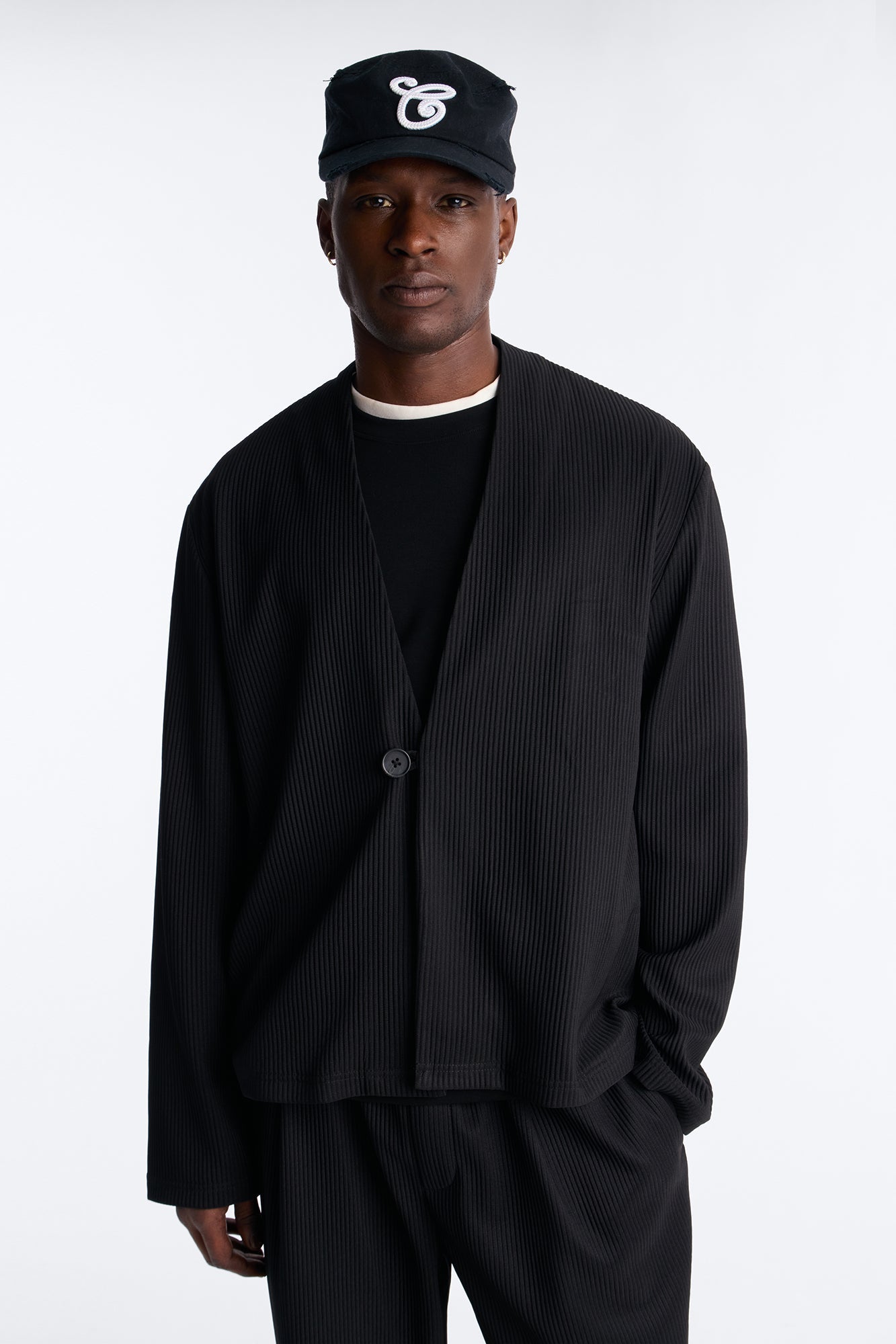 Show Up Shawl Collar Blazer - Black