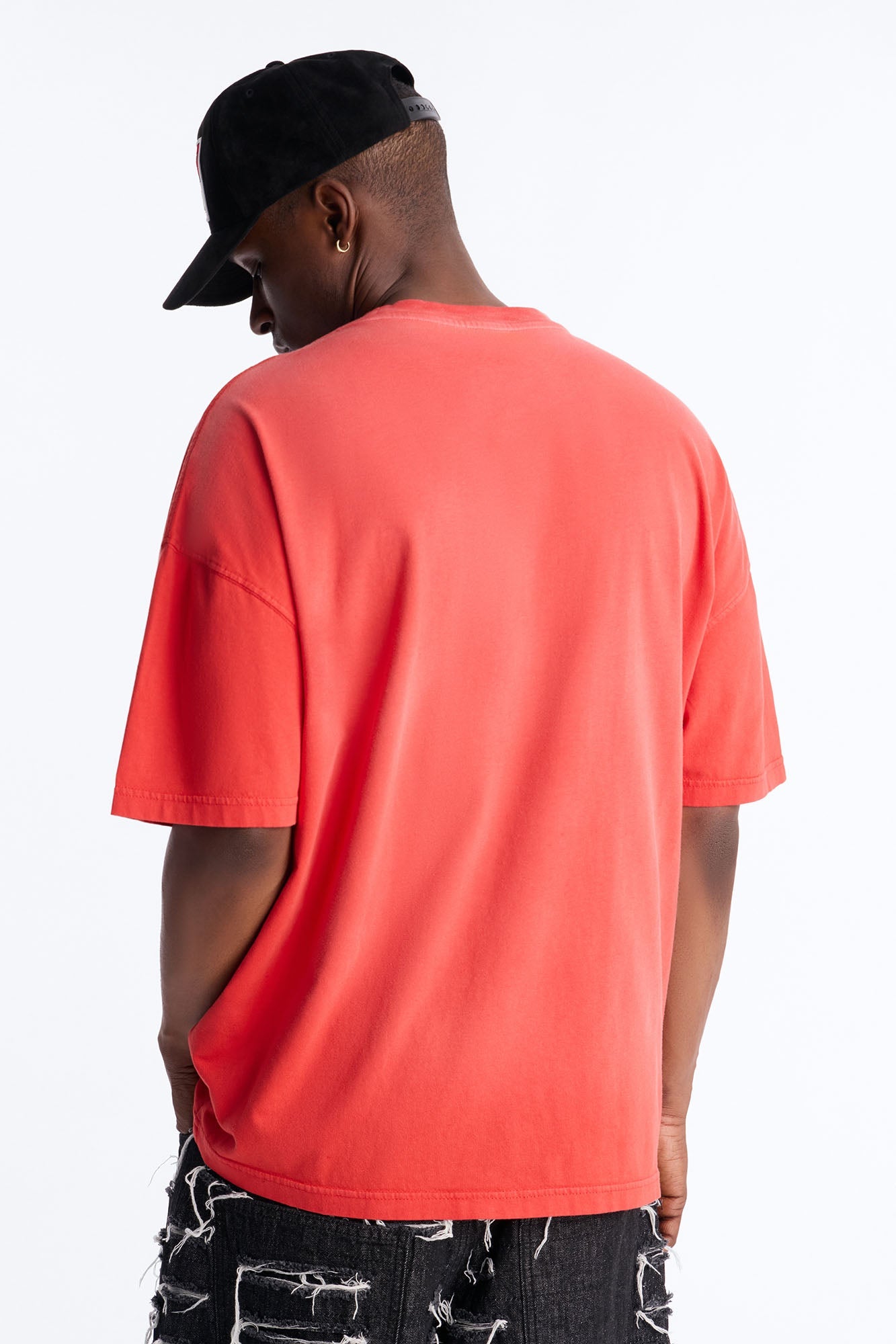 Blessed Flocked Short Sleeve Tee - Red