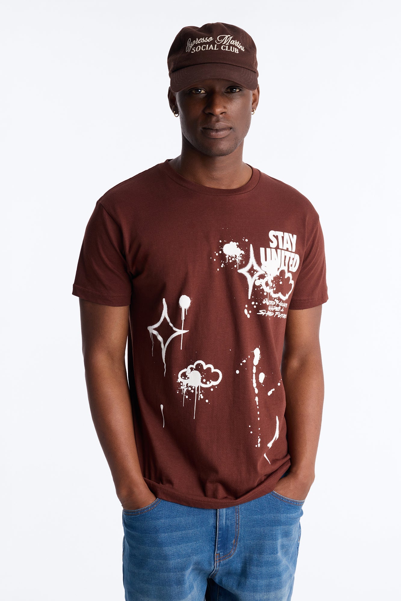 United Hearts Worldwide Short Sleeve Tee - Brown