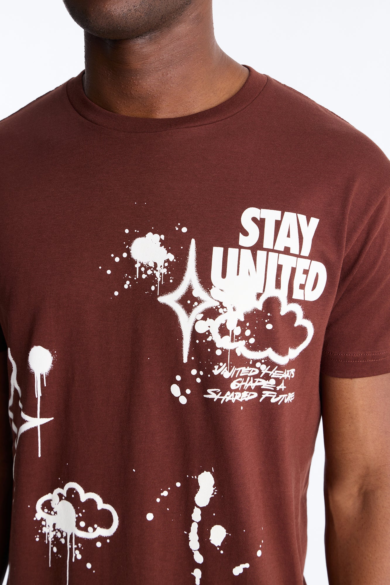 United Hearts Worldwide Short Sleeve Tee - Brown