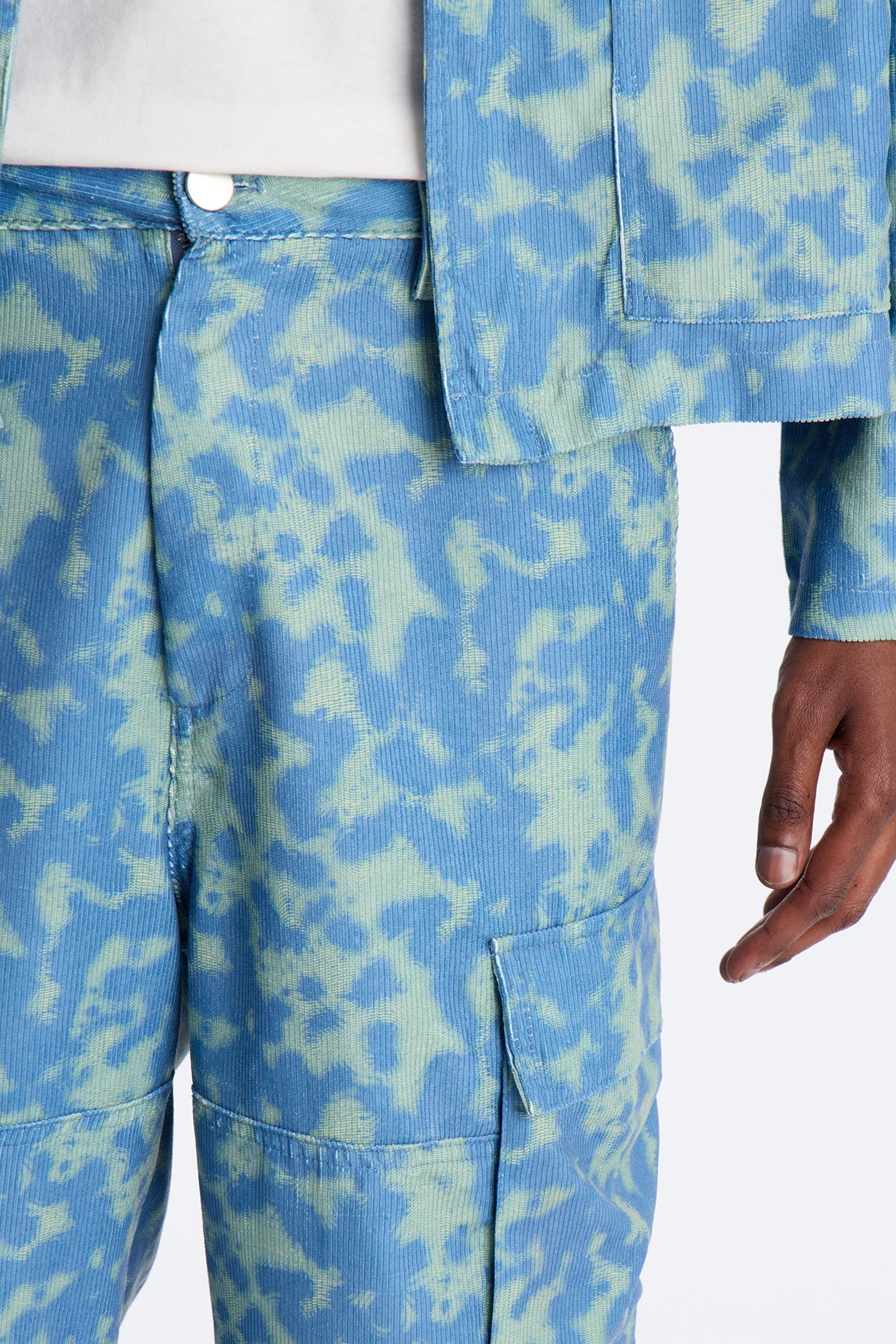 Baggy Terrain Drip Textured Pant - Blue