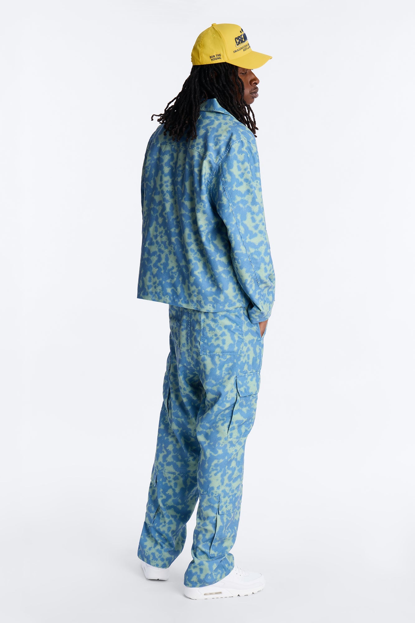 Baggy Terrain Drip Textured Pant - Blue
