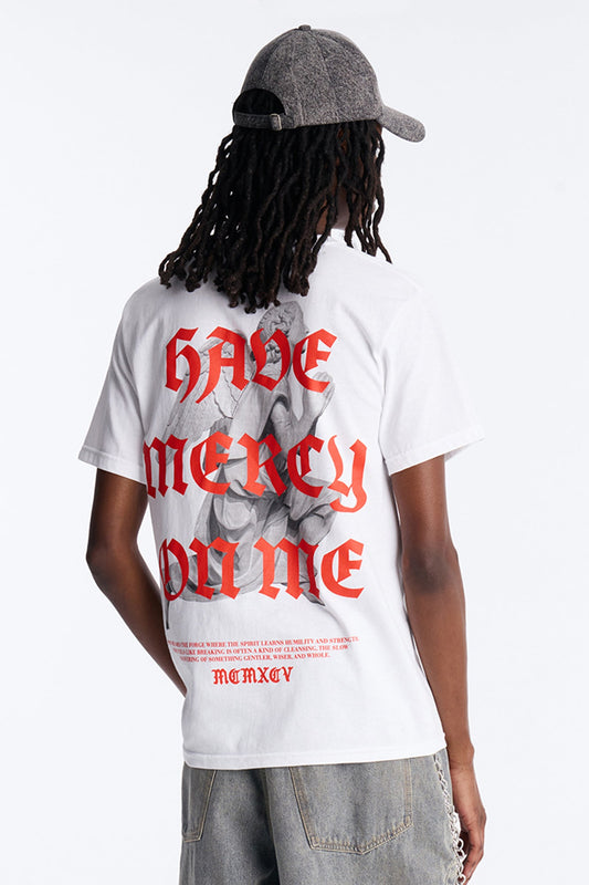 Pray For Me Angels Short Sleeve Tee - White