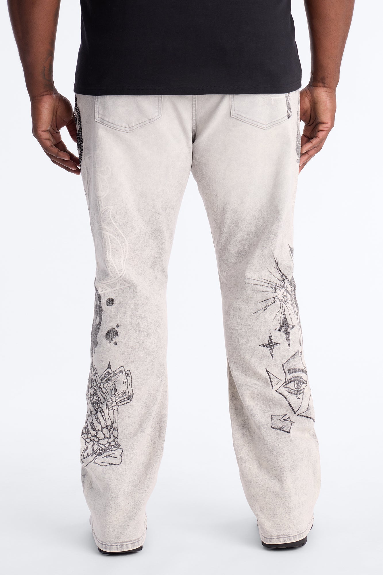 Stacked Skinny Flare Ace Royale Jean - Grey