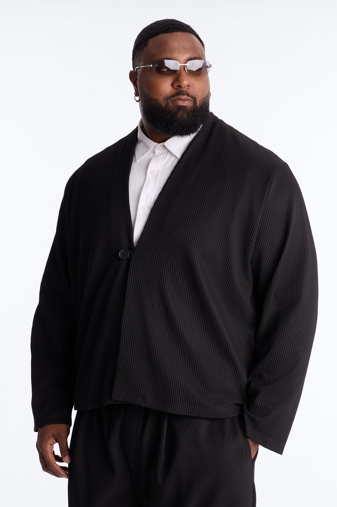 Show Up Shawl Collar Blazer - Black