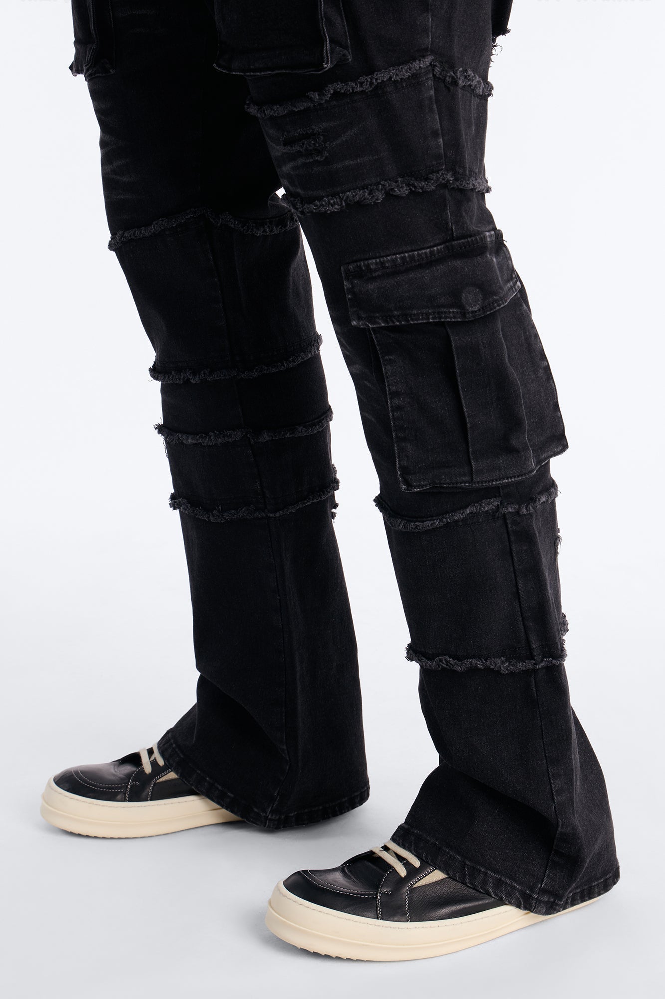 Urban Armor Skinny Stacked Flare Jeans - Black Wash