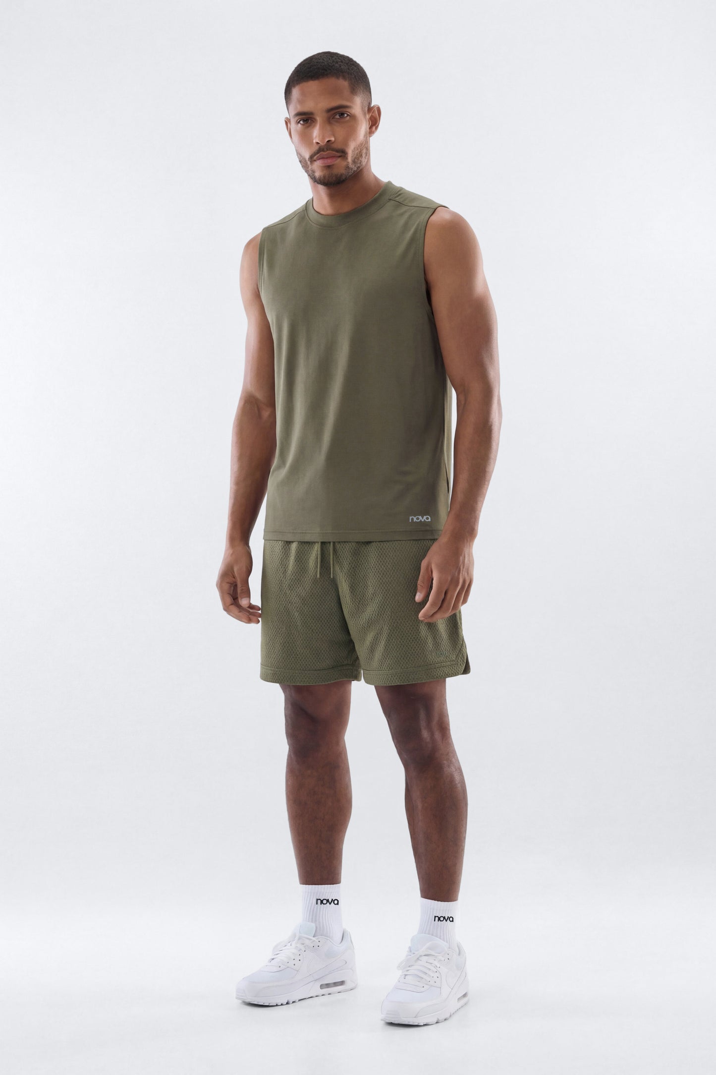 Athletic Mesh 7″ Basketball Shorts - Moss