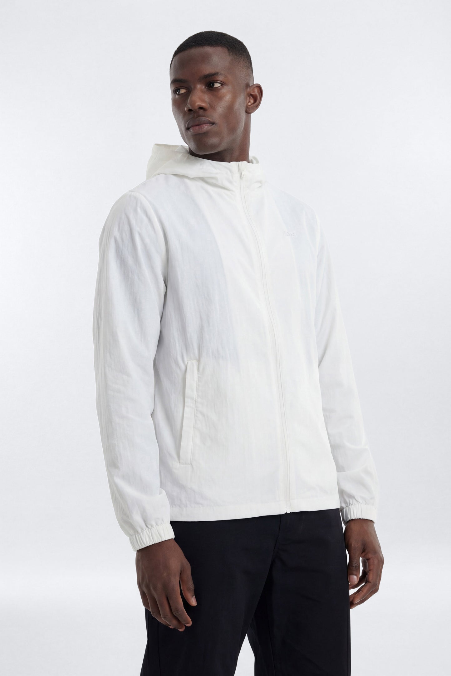 CoreNylon Hooded Full Zip Jacket - Bright White