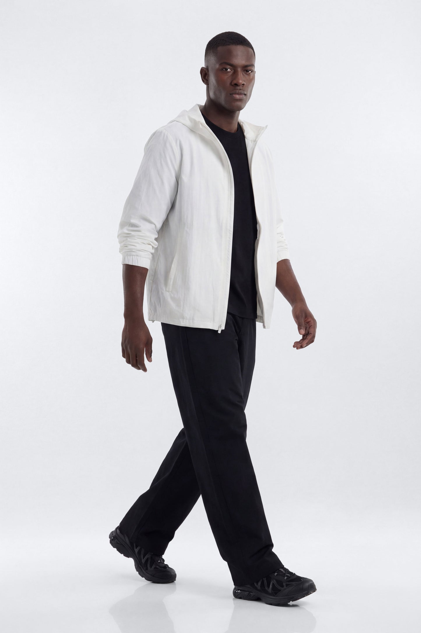 CoreNylon Hooded Full Zip Jacket - Bright White
