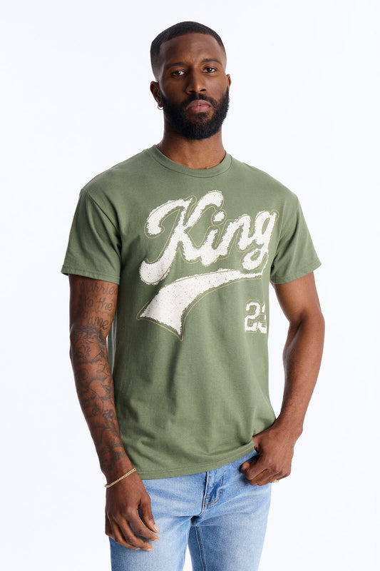 King Type Short Sleeve Tee - Olive