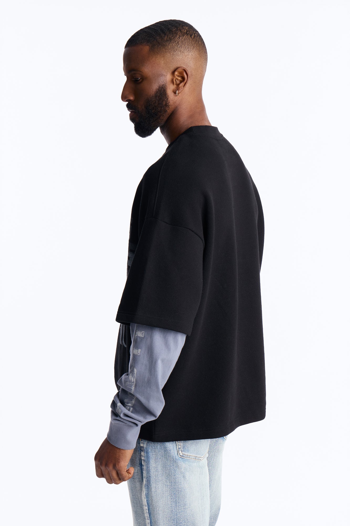 Backstreet Boys Larger Than Life Oversized Fleece Twofer - Black Wash