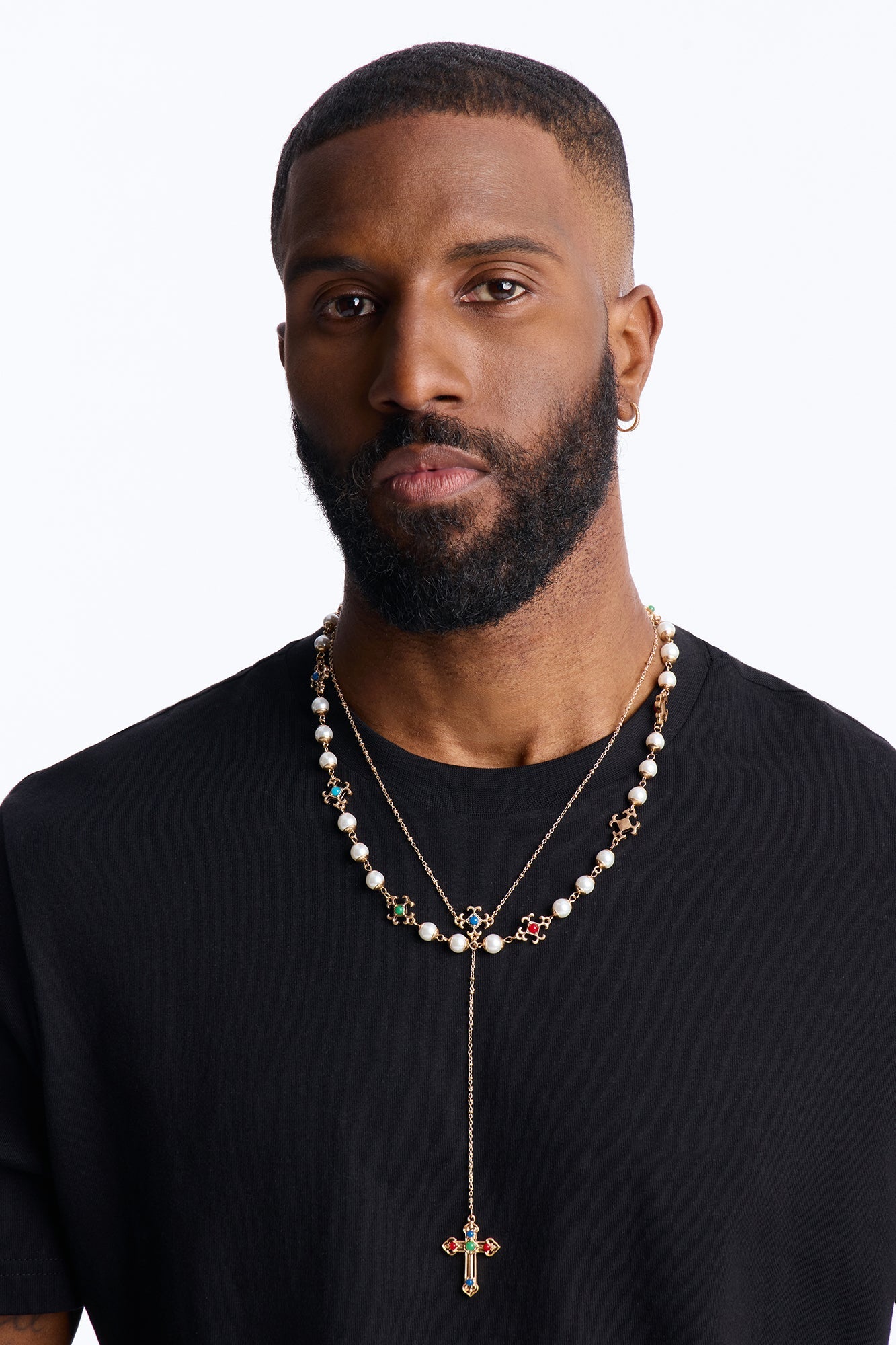 Crosswired Necklace Set - Gold
