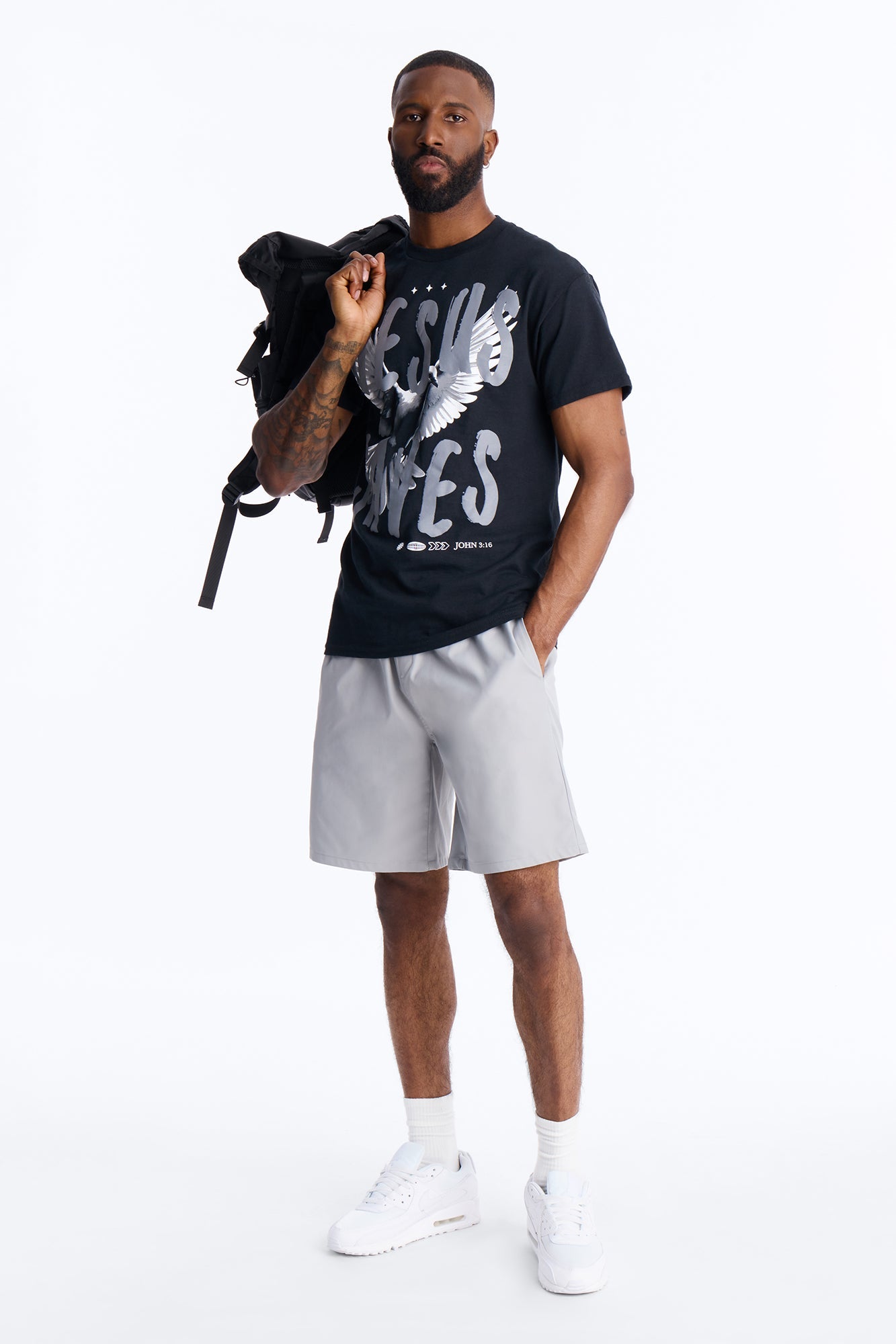 Jesus Saves Repent Short Sleeve Tee - Black