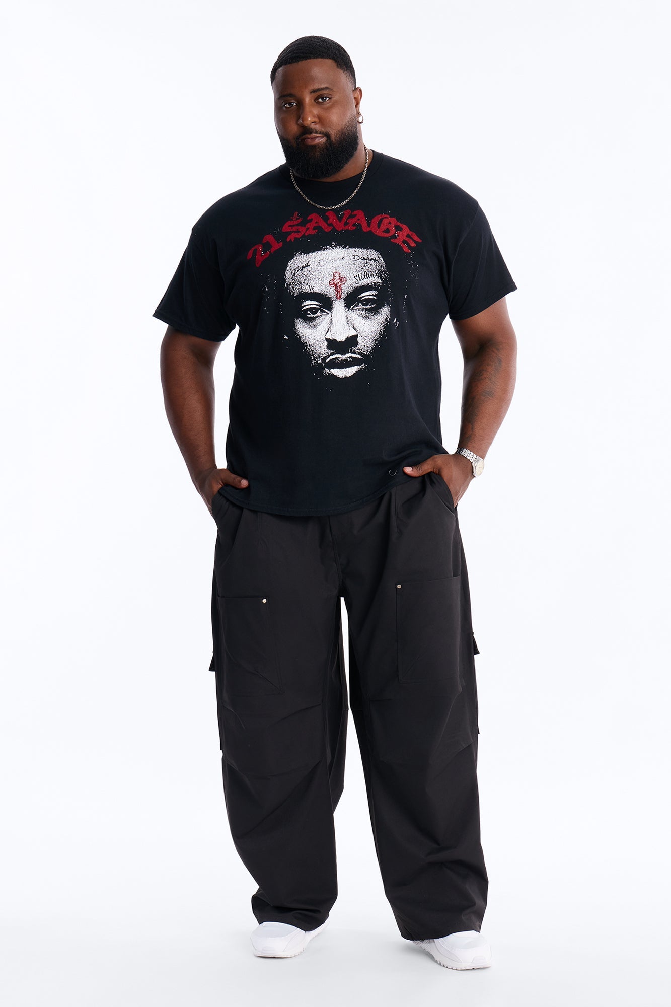 Barrel Fit Node Cargo Pant - Black