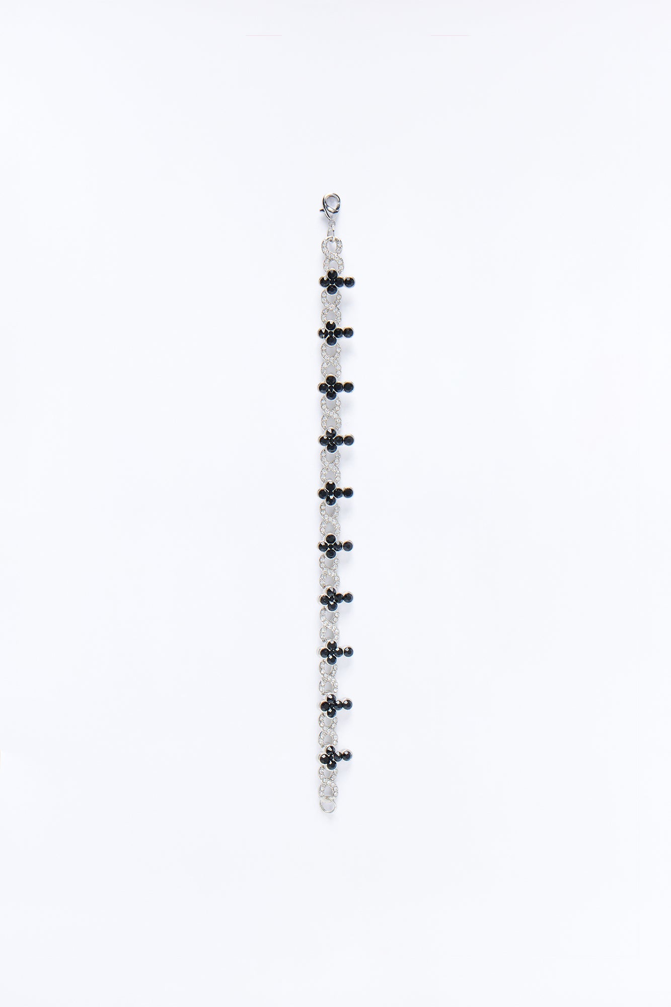 Eternal Midnight Cross Bracelet - Silver