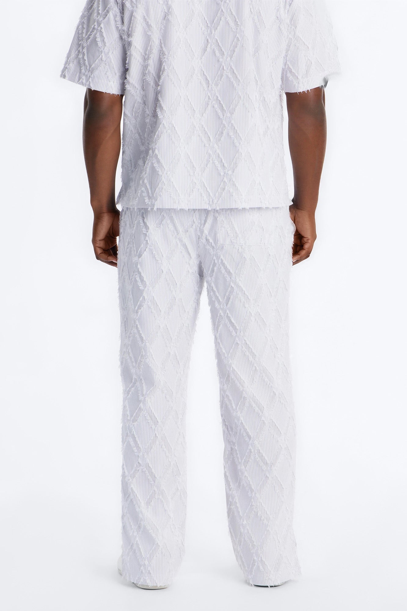 Straight Sahara Stripe Pant - White