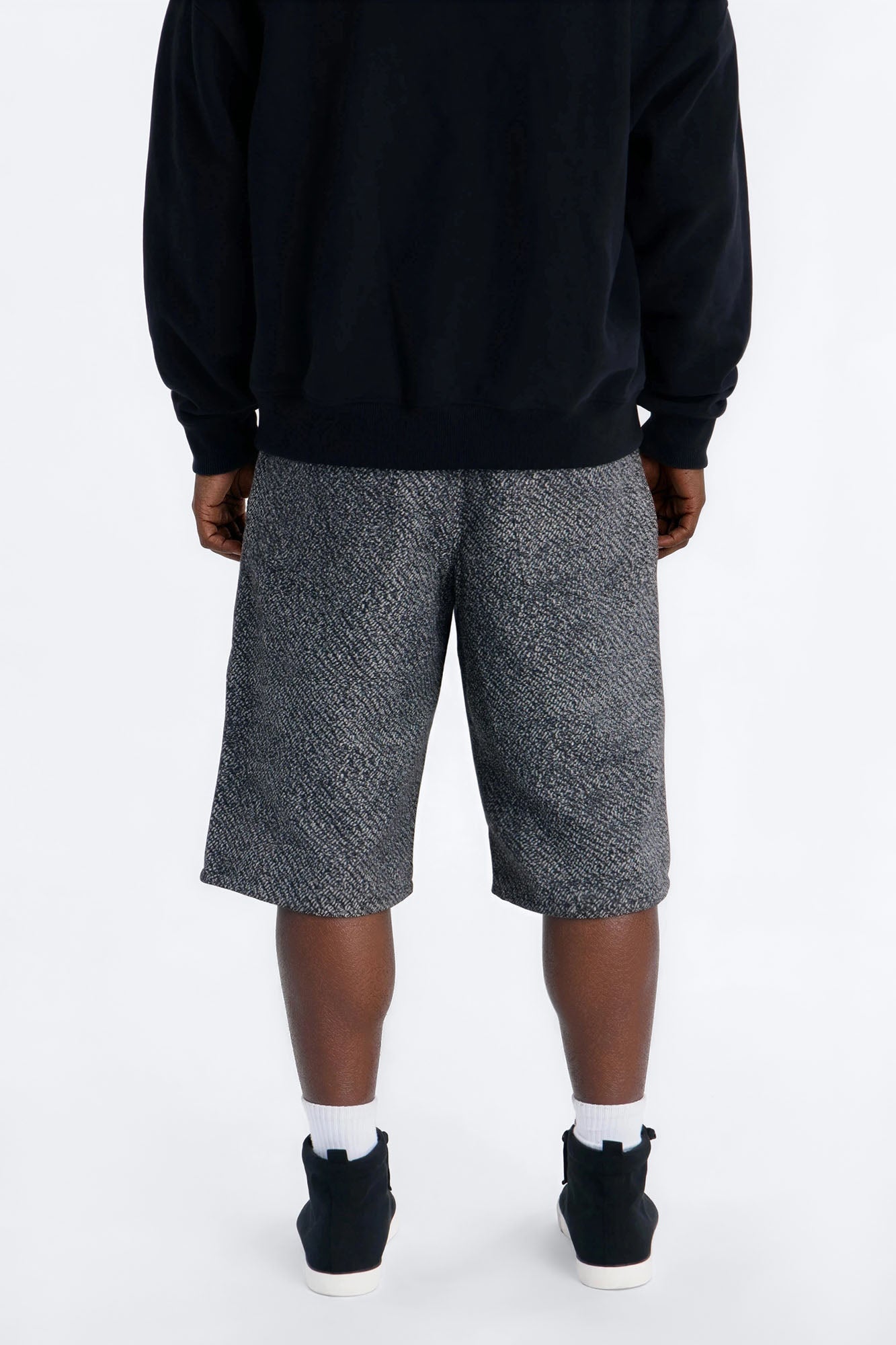 Baggy Tapestry Denim Short - Grey