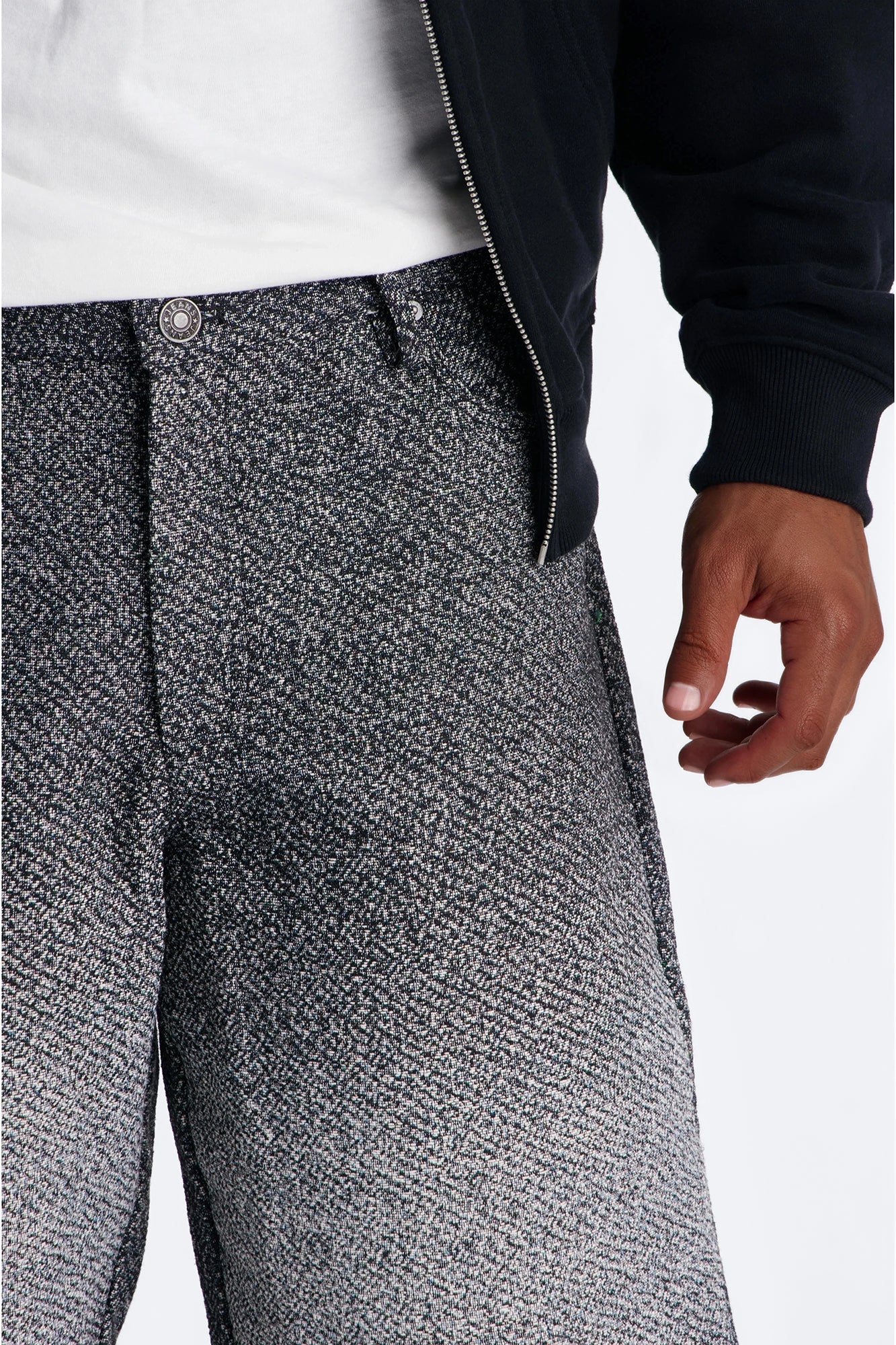 Baggy Tapestry Denim Short - Grey