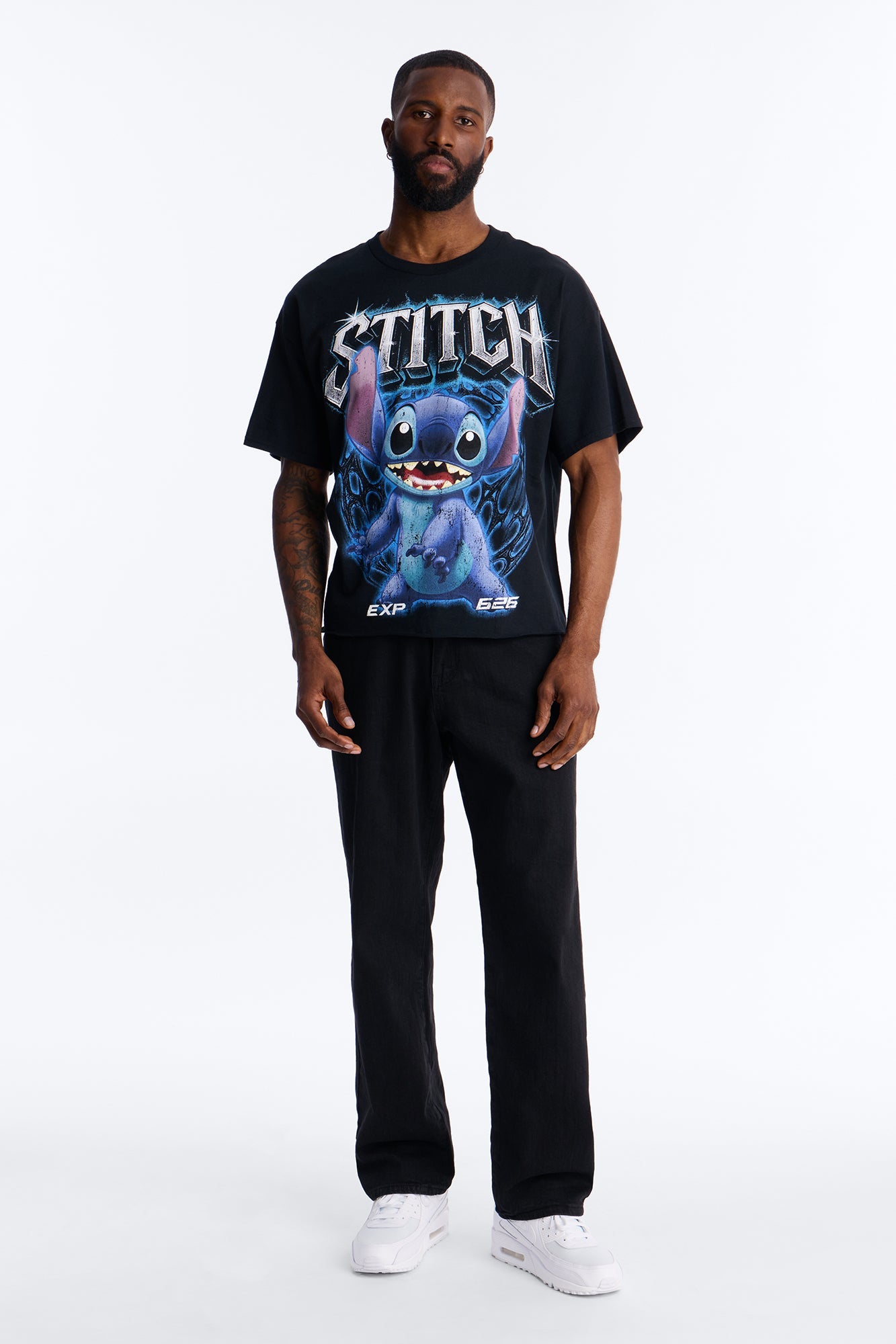 Disney Stitch Short Sleeve Tee - Black