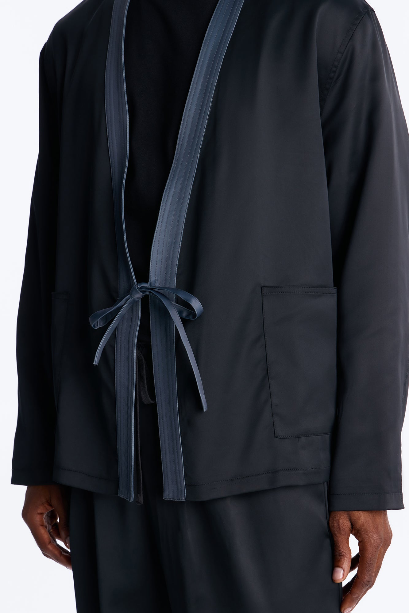 Liquid Shadow Wrap Jacket - Black