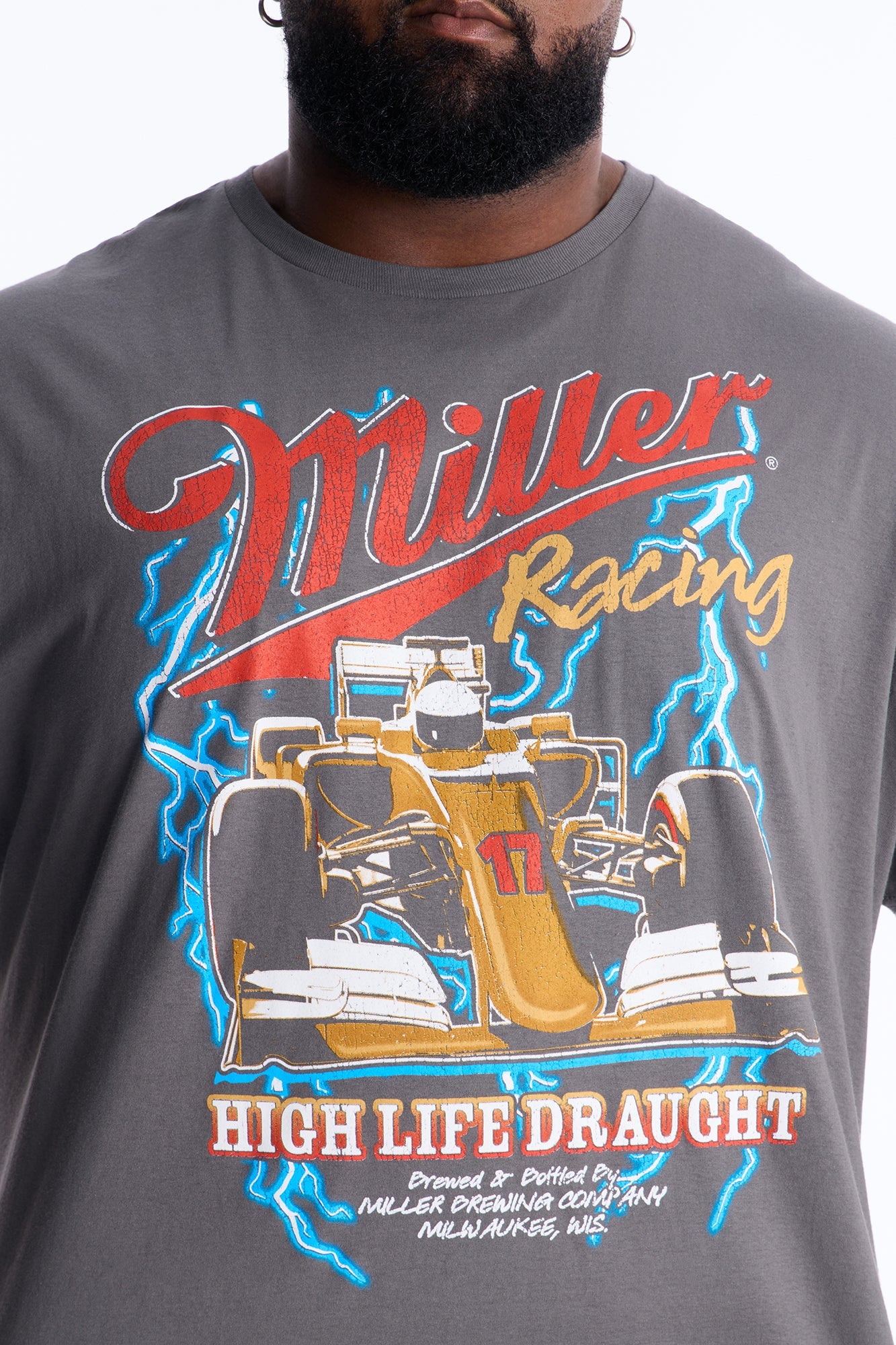Miller Racing High Life Draught Short Sleeve Tee - Charcoal